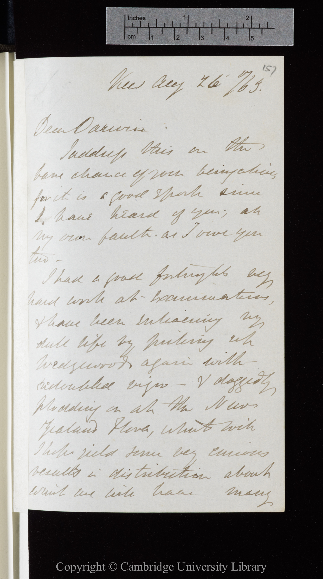 Letter from J. D. Hooker to C. R. Darwin   26 August 1863