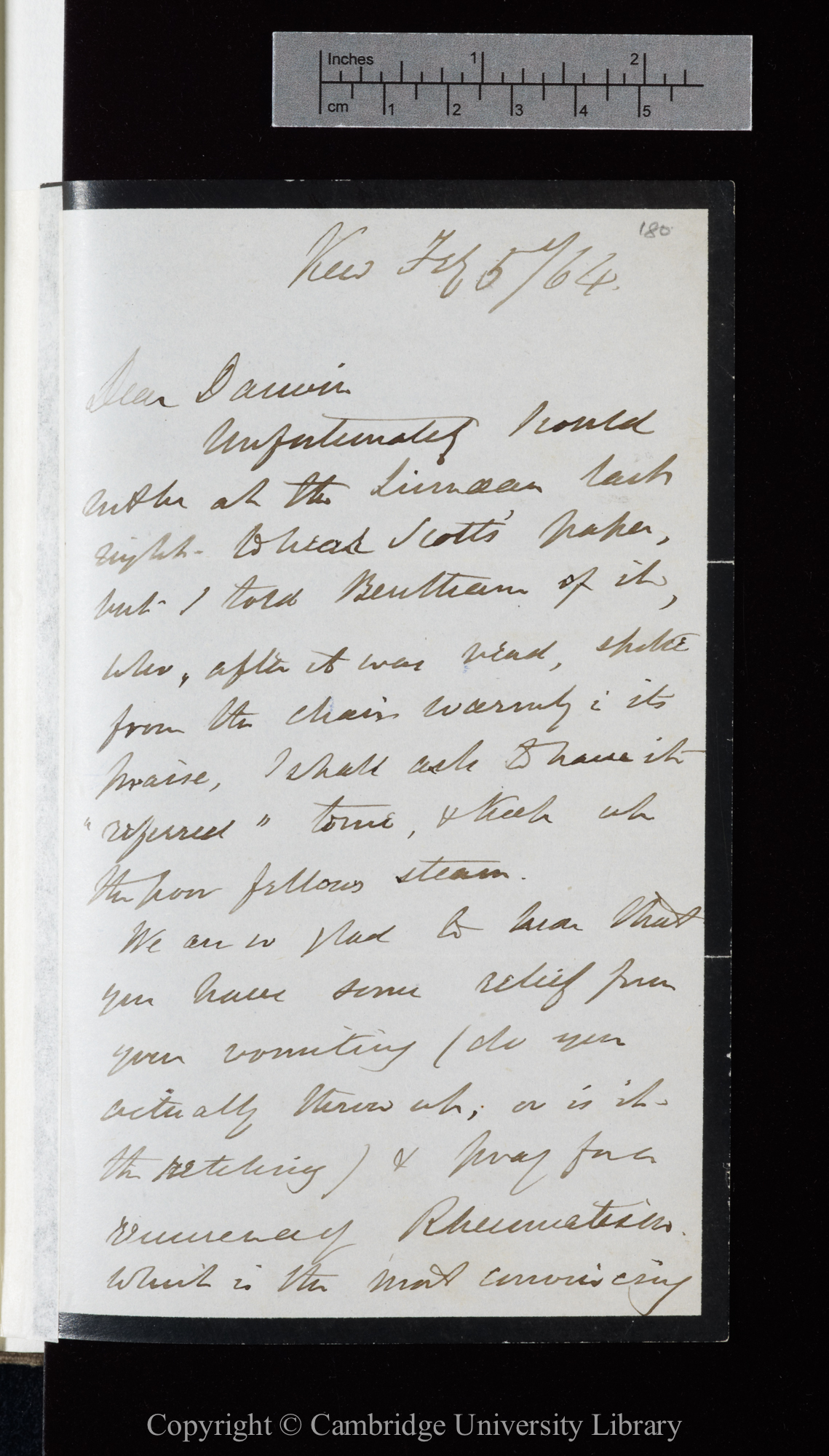 Letter from J. D. Hooker to C. R. Darwin   5 February 1864