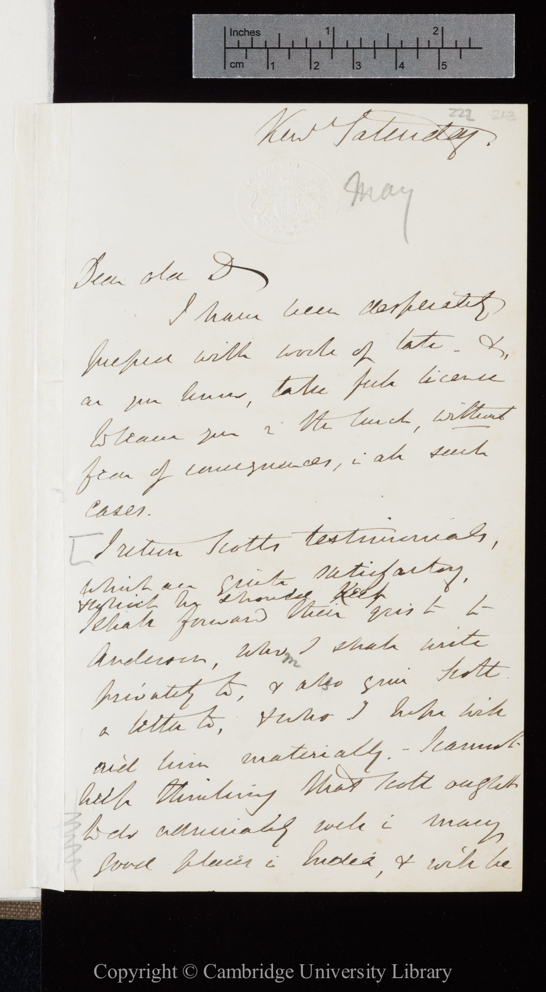Letter from J. D. Hooker to C. R. Darwin   [4 June 1864]