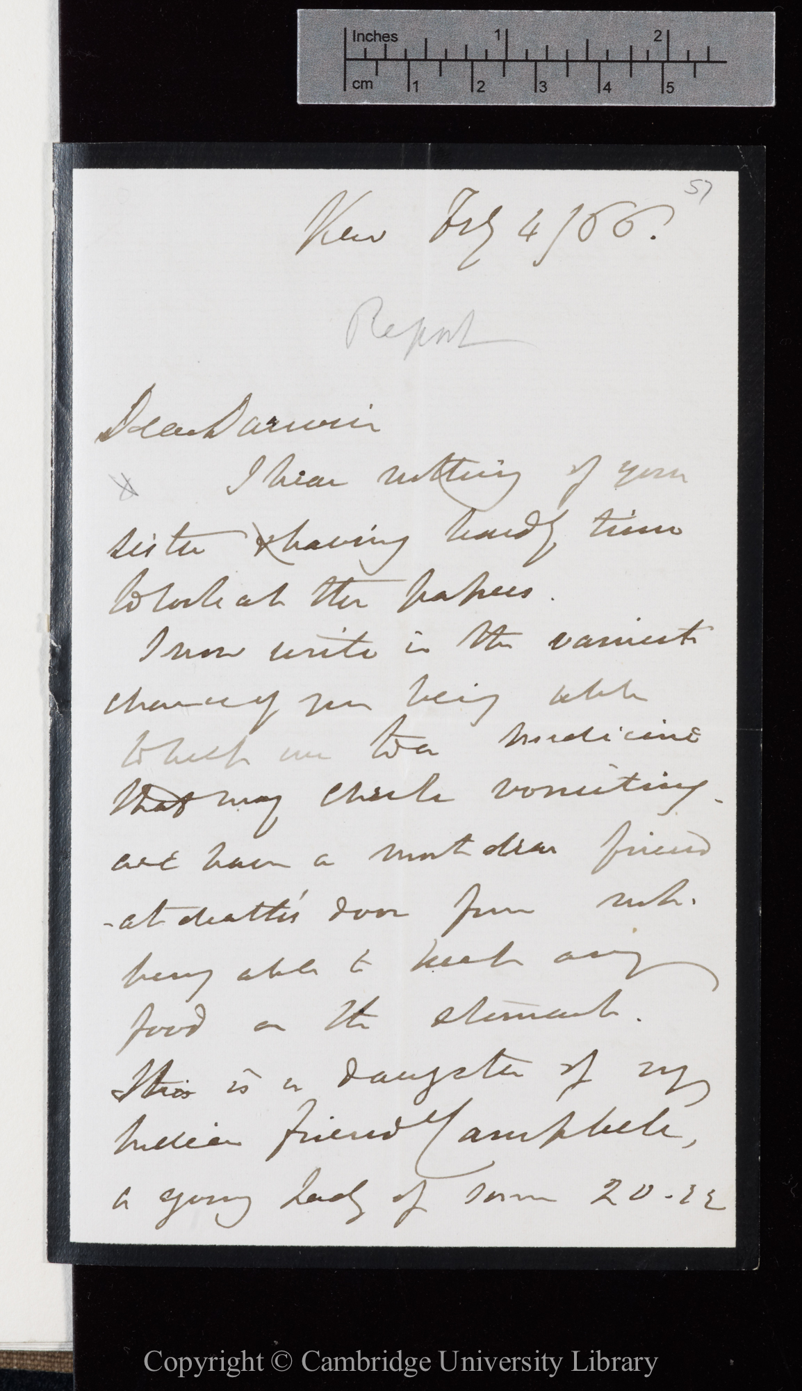 Letter from J. D. Hooker to C. R. Darwin   4 February 1866