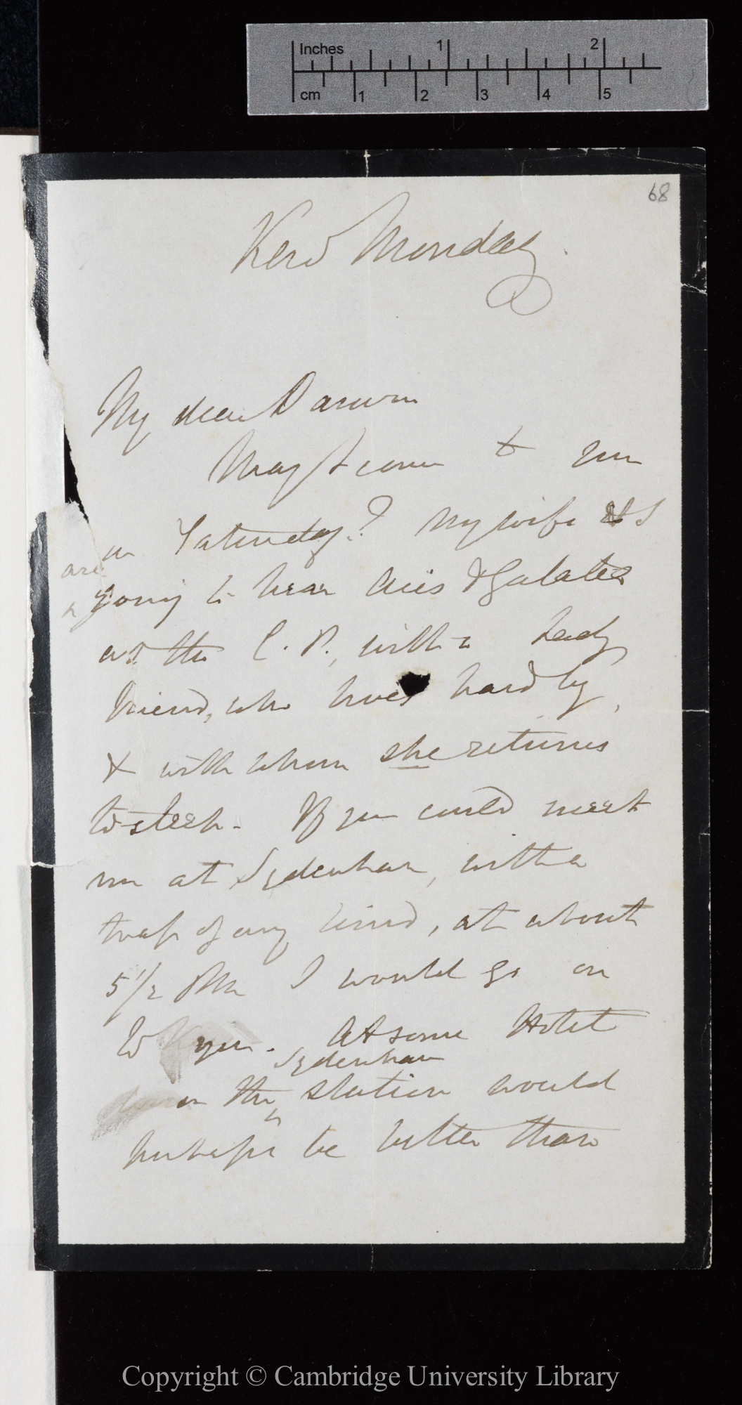 Letter from J. D. Hooker to C. R. Darwin   [19 March 1866]