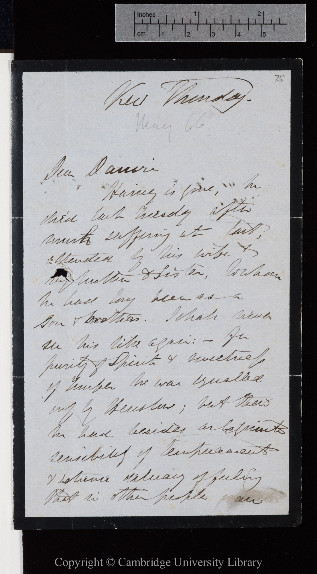 Letter from J. D. Hooker to C. R. Darwin   [17 May 1866]