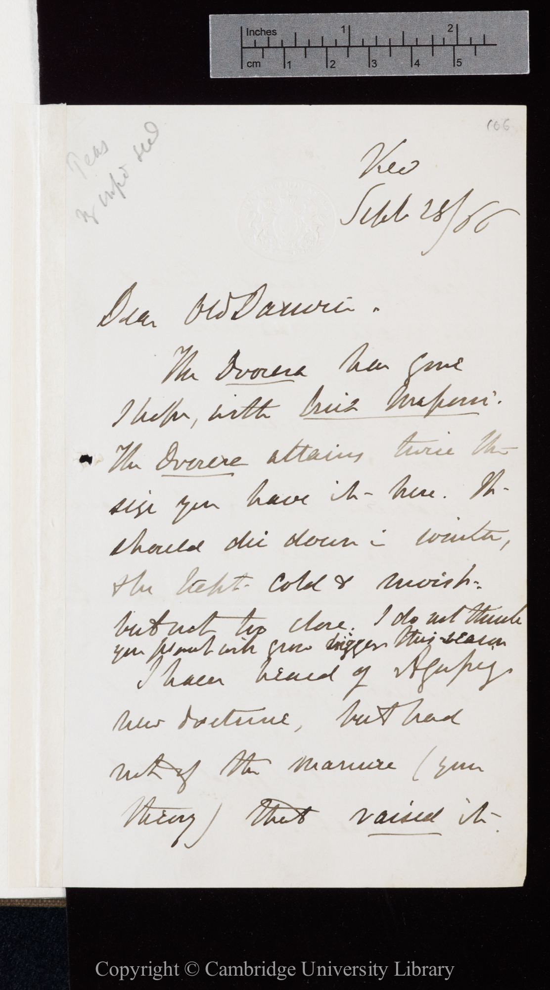 Letter from J. D. Hooker to C. R. Darwin   28 September 1866