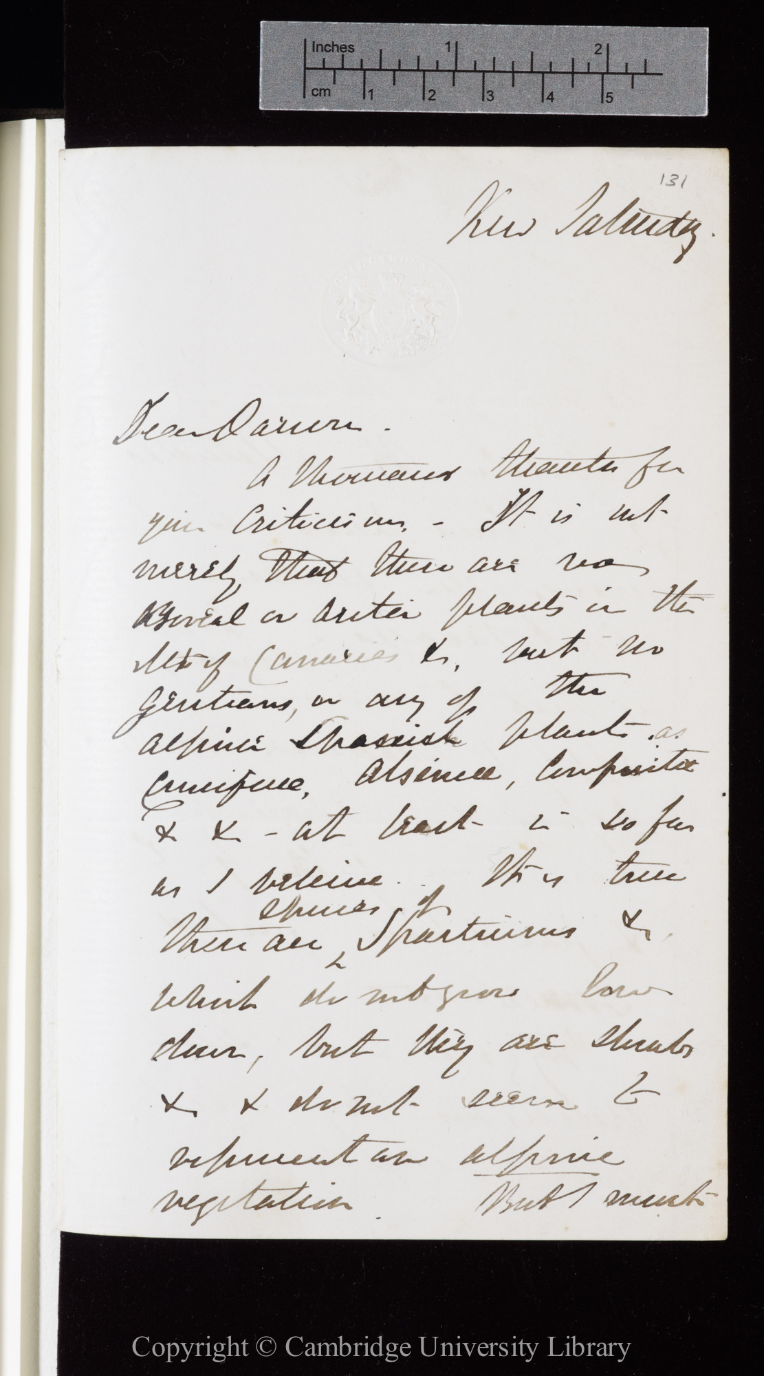 Letter from J. D. Hooker to C. R. Darwin   [12 January 1867]