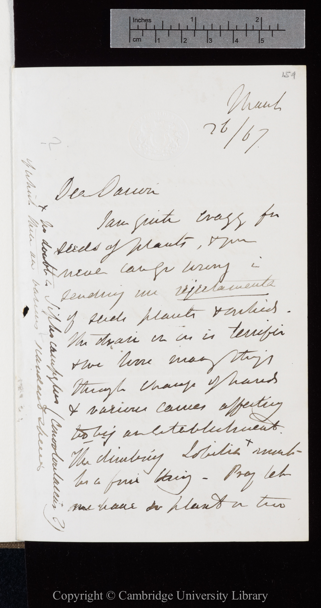 Letter from J. D. Hooker to C. R. Darwin   26 [and 27] March 1867