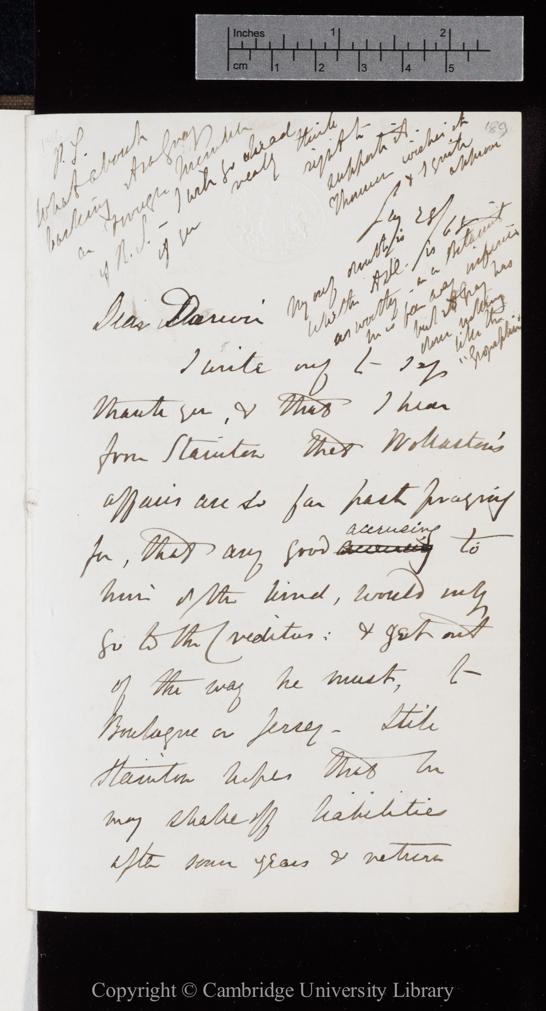 Letter from J. D. Hooker to C. R. Darwin   28 January 1868