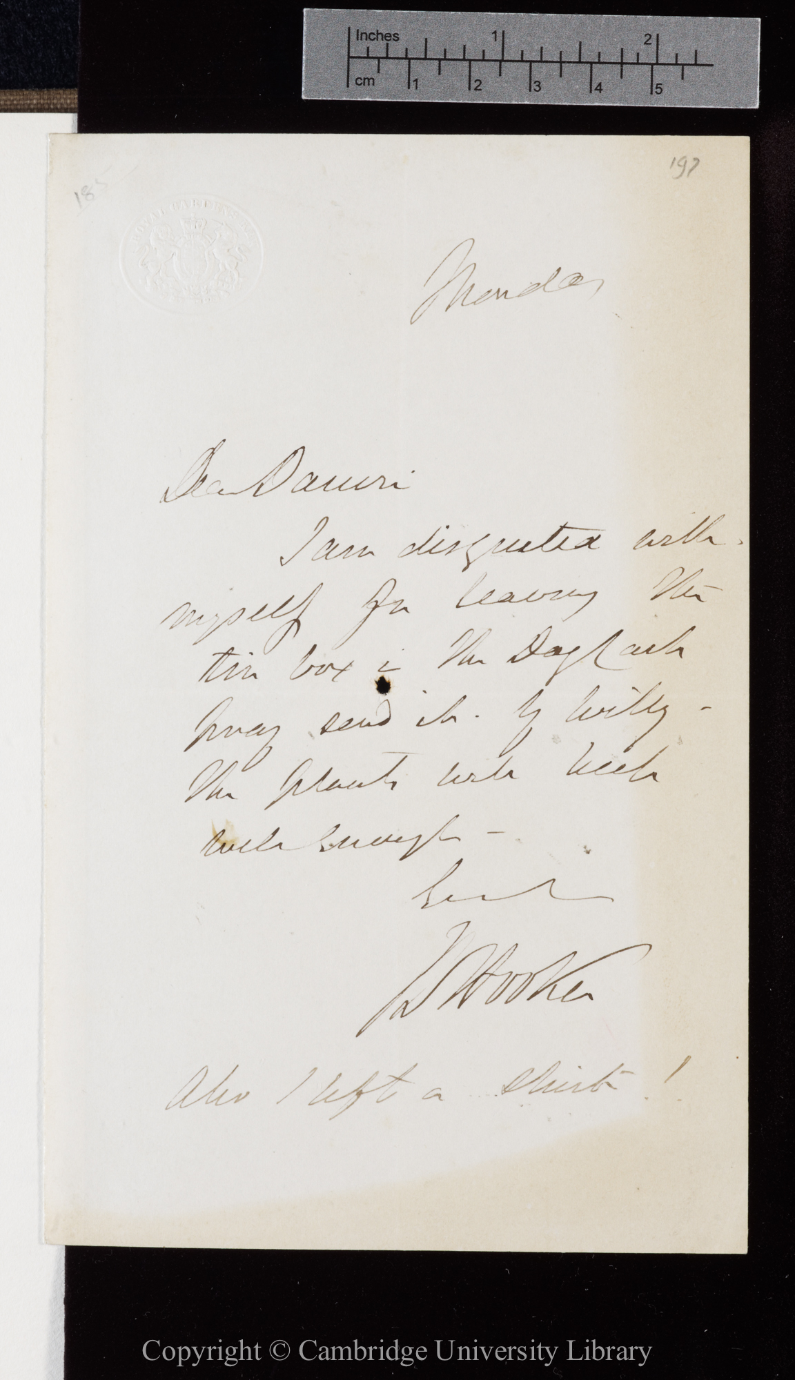 Letter from J. D. Hooker to C. R. Darwin   [23 December 1867?]