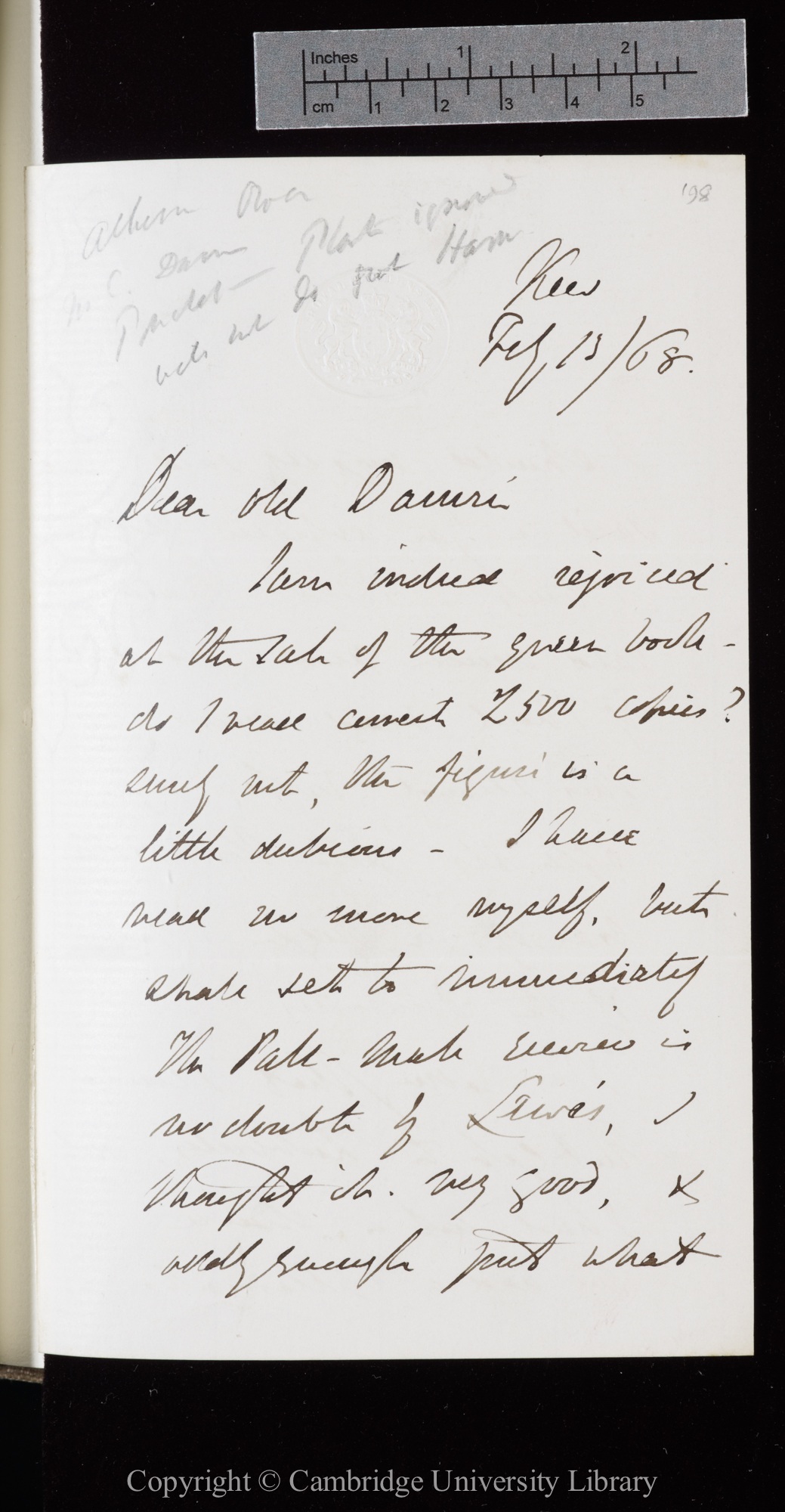 Letter from J. D. Hooker to C. R. Darwin   13 February 1868