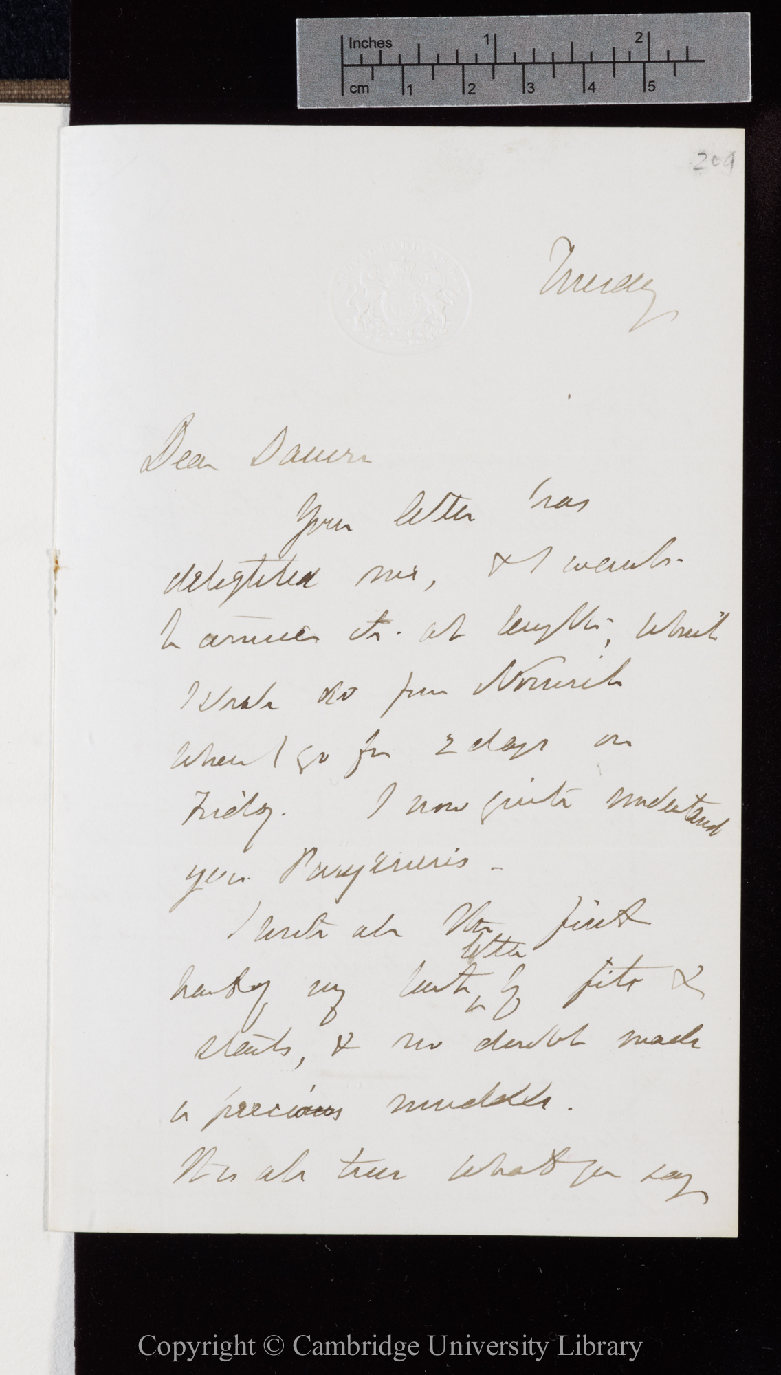 Letter from J. D. Hooker to C. R. Darwin   [3 March 1868]