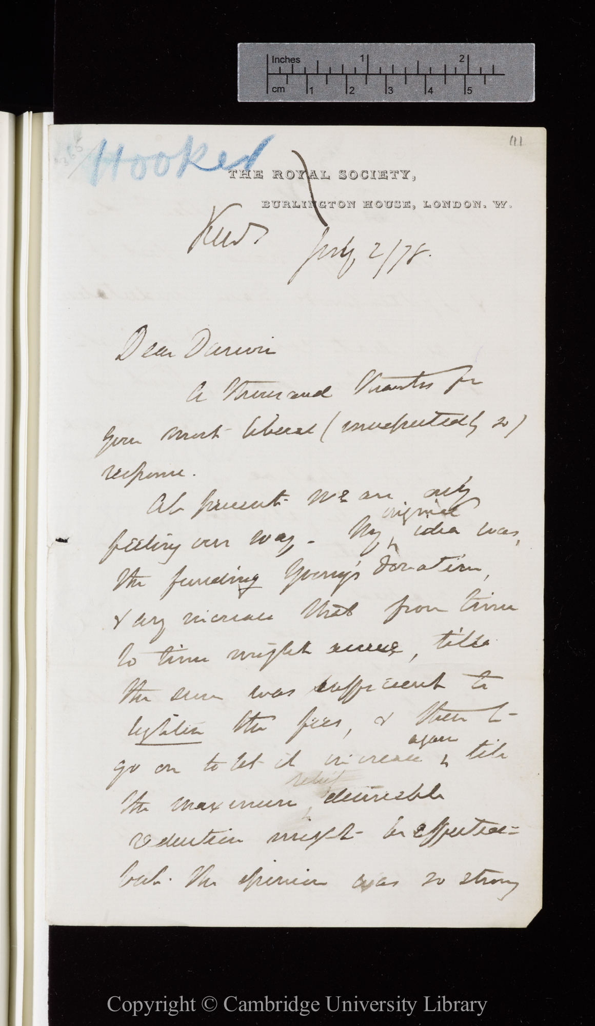 Letter from J. D. Hooker to C. R. Darwin   2 July 1878