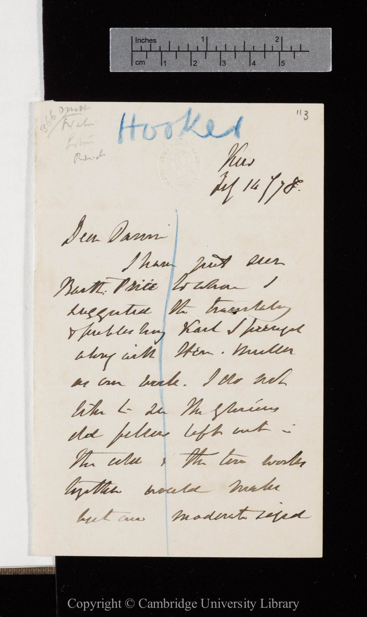 Letter from J. D. Hooker to C. R. Darwin   14 February 1878
