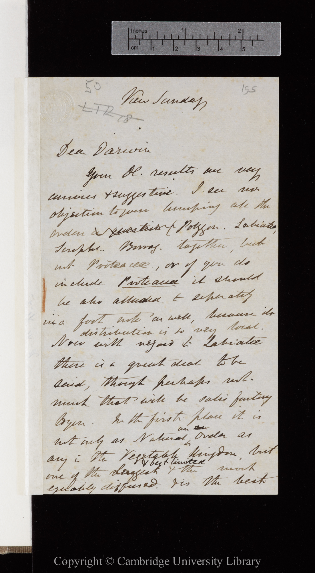 Letter from J. D. Hooker to C. R. Darwin   [6 December 1857]