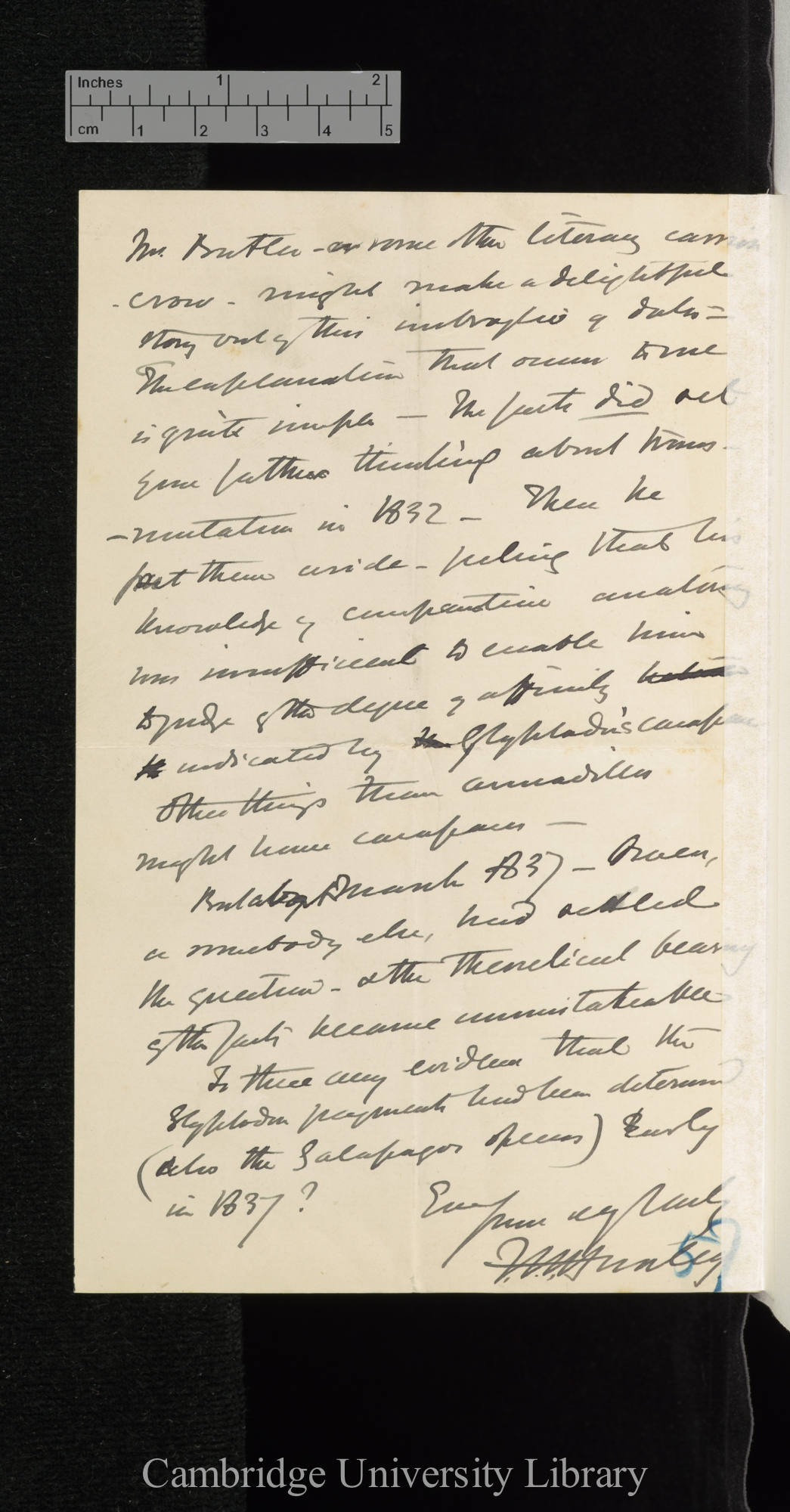 Thomas Henry Huxley to Sir Francis Darwin