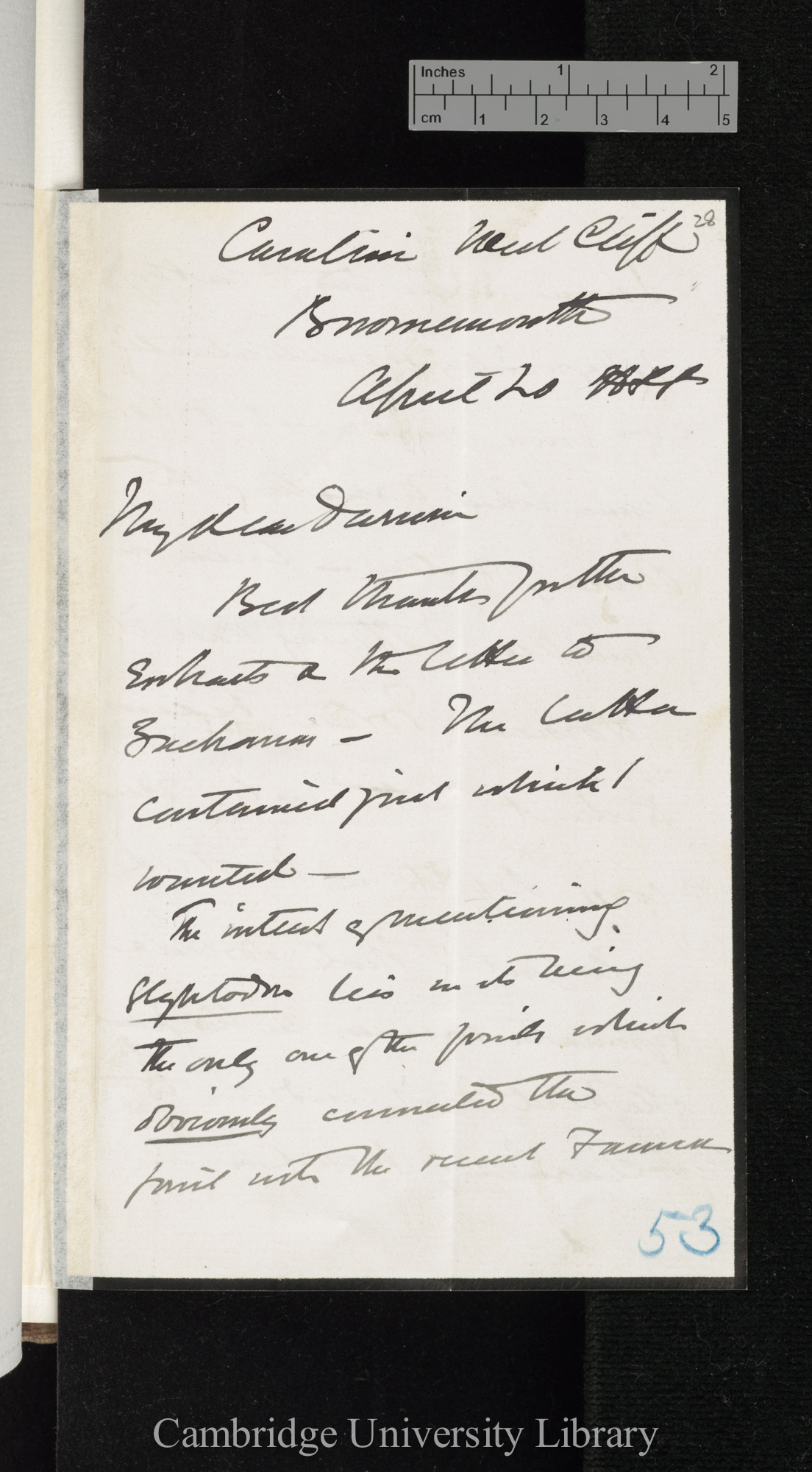 Thomas Henry Huxley to Sir Francis Darwin