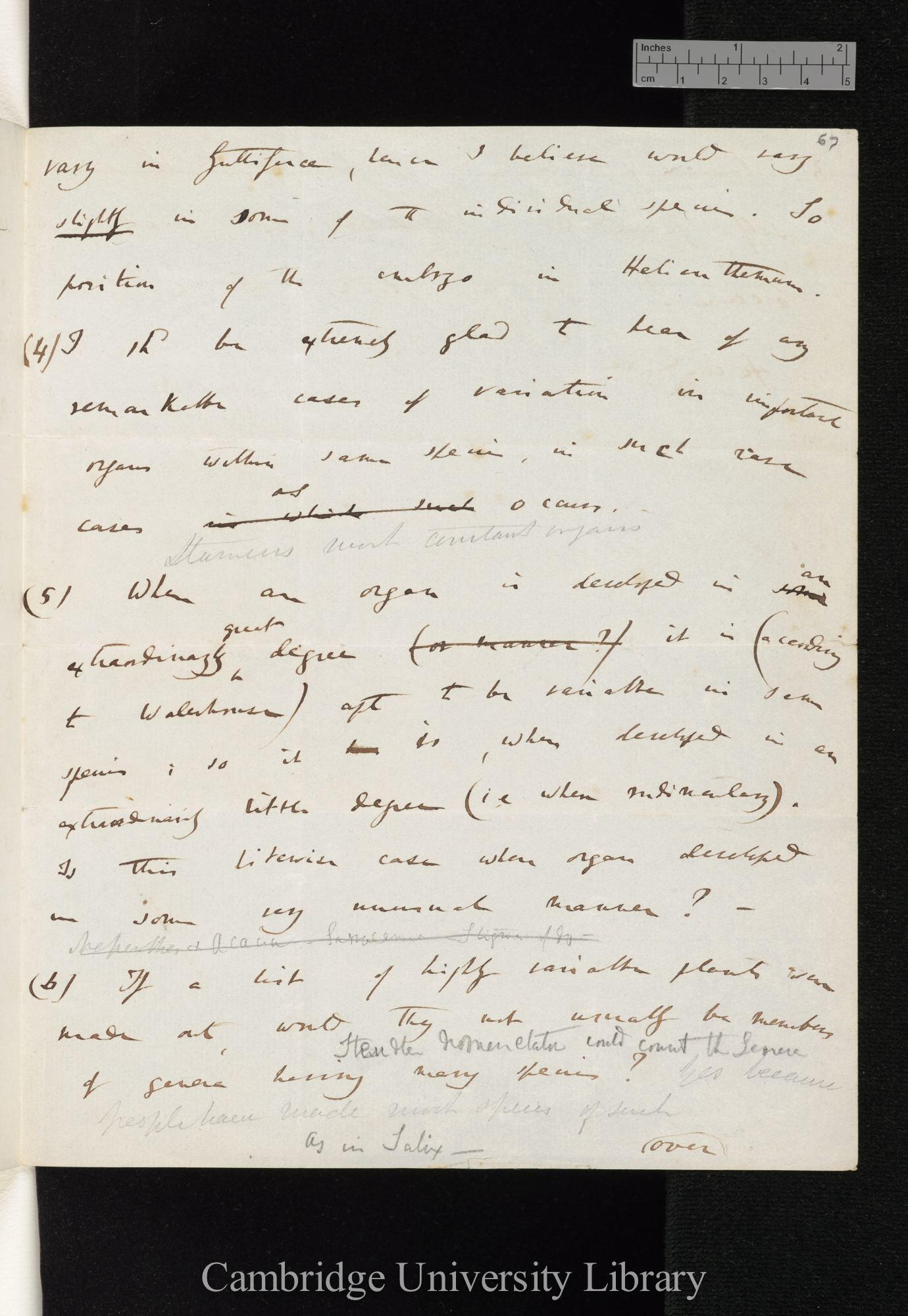 Charles Robert Darwin to Sir Joseph Dalton Hooker