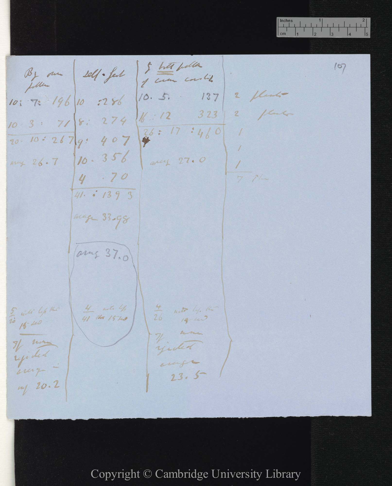 Seedling Red Cowslip (no 28) from Mr Scott almost equal-styled [tables comparing numbers of seeds set by different crosses]