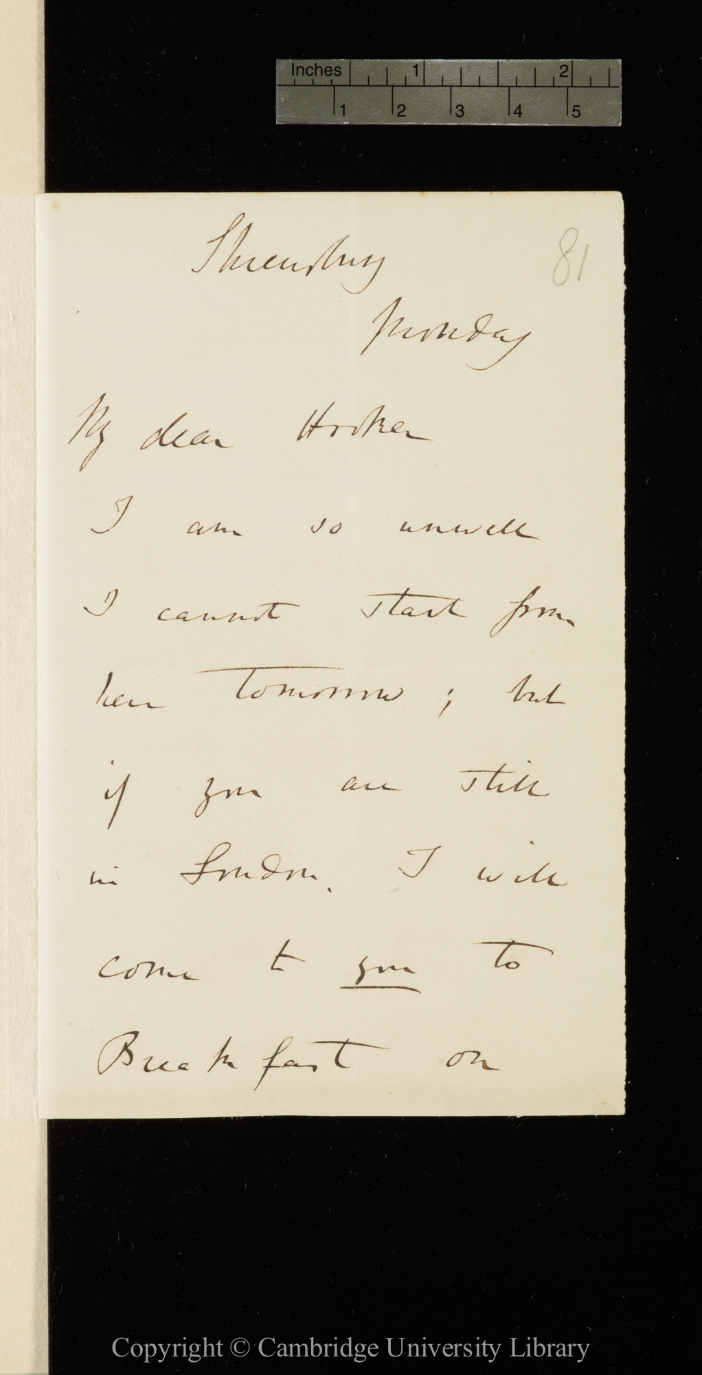 Letter from C. R. Darwin to J. D. Hooker   [1 March 1847]