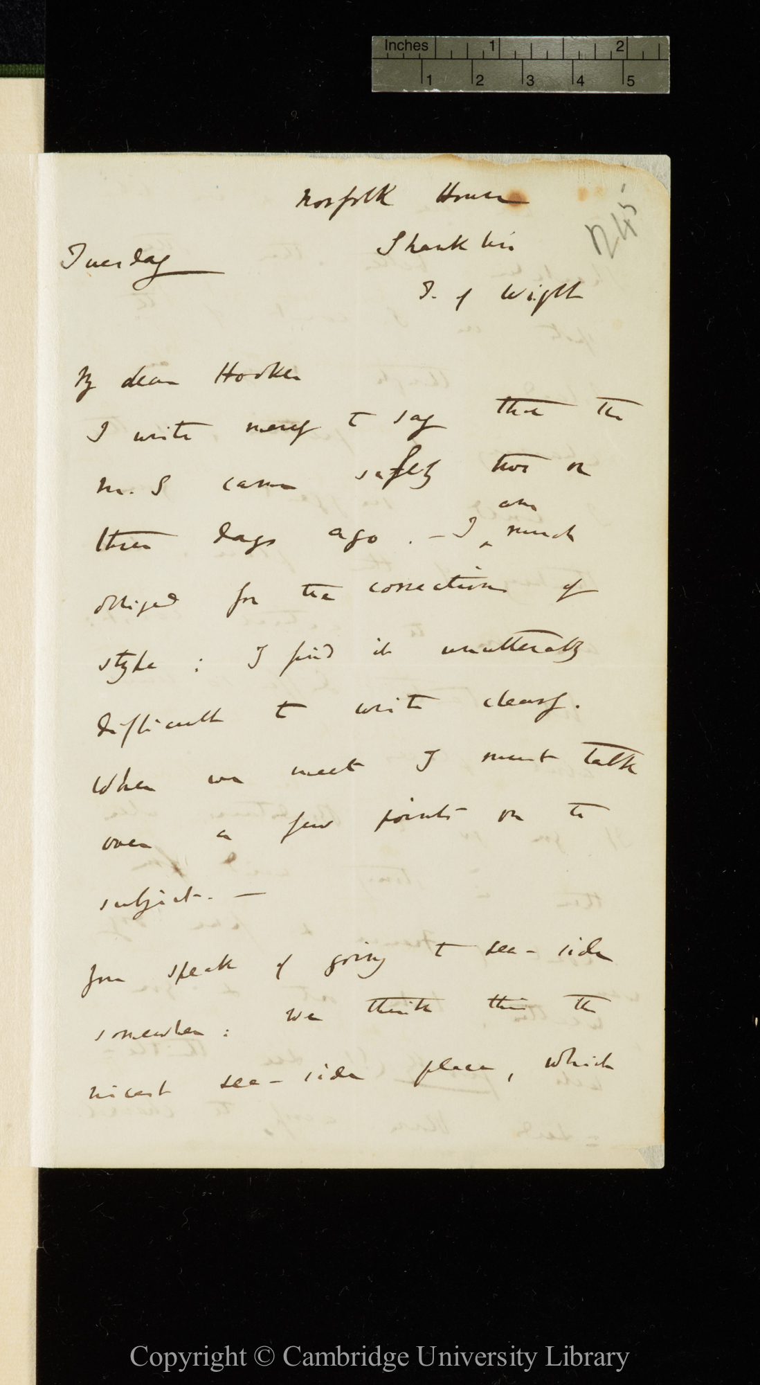 Letter from C. R. Darwin to J. D. Hooker   [10 August 1858]