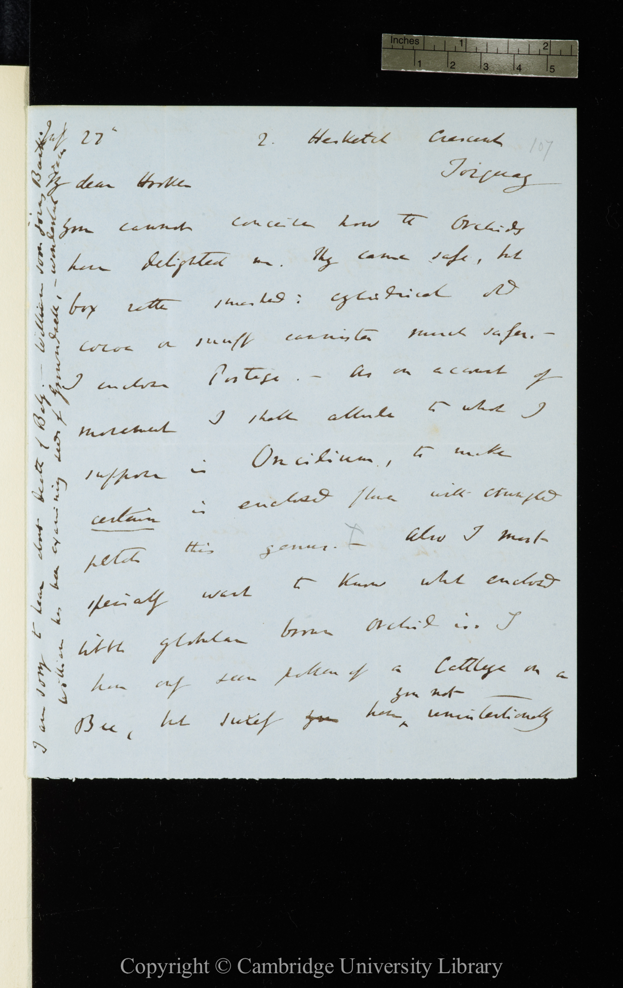 Letter from C. R. Darwin to J. D. Hooker   27 July [1861]