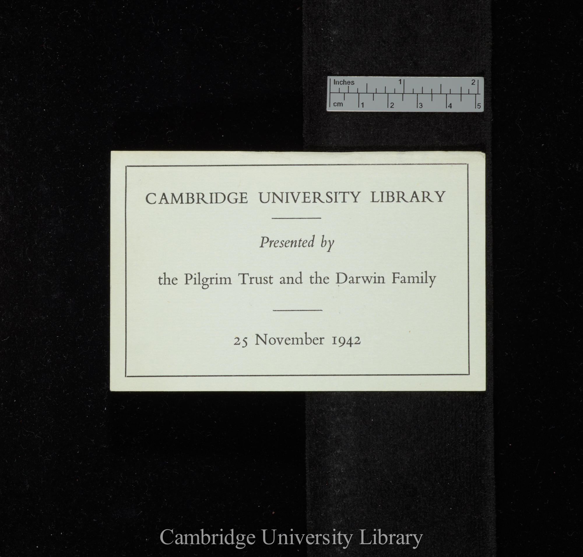 1942 Presentation Bookplate