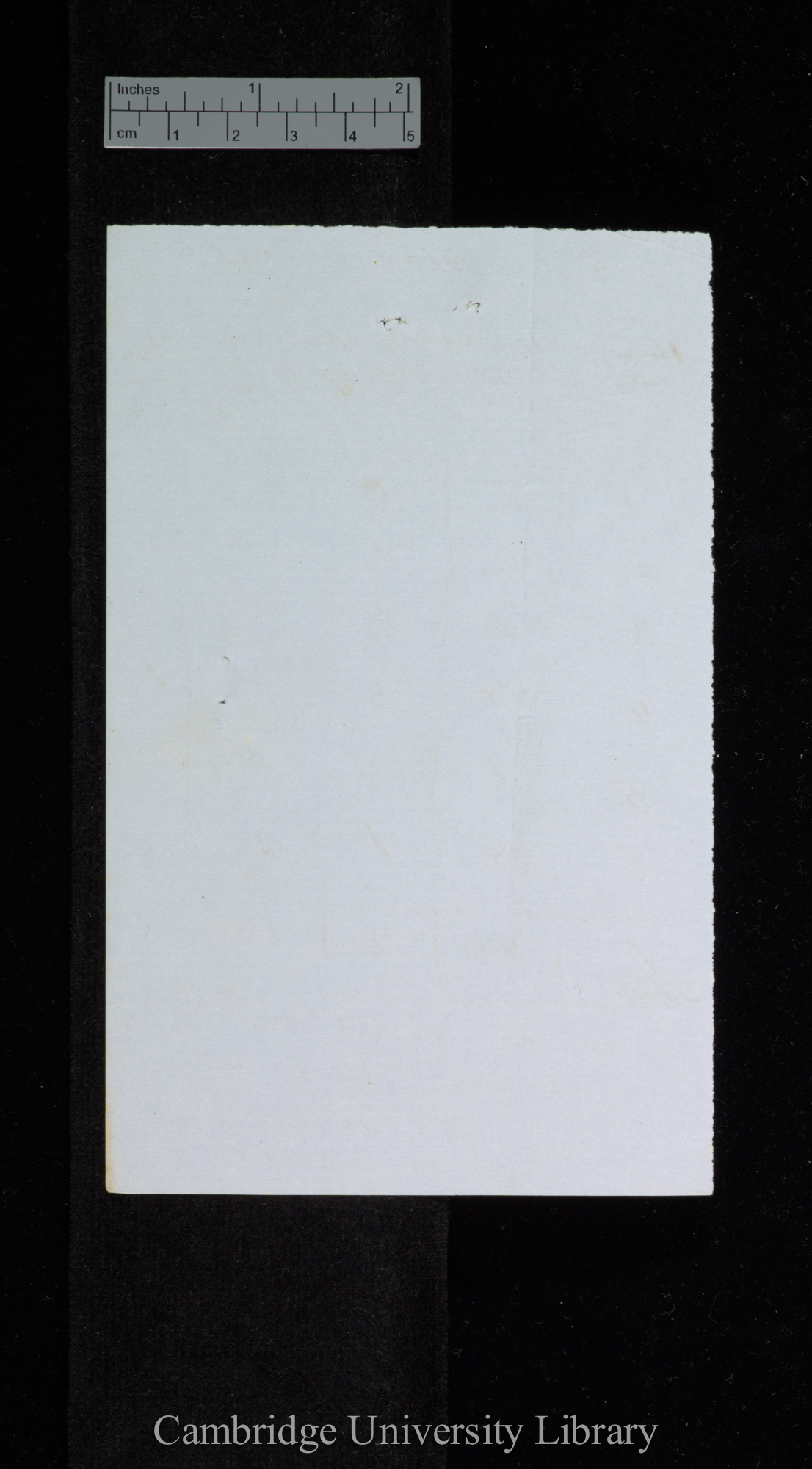 blank verso of note pinned to EB 63