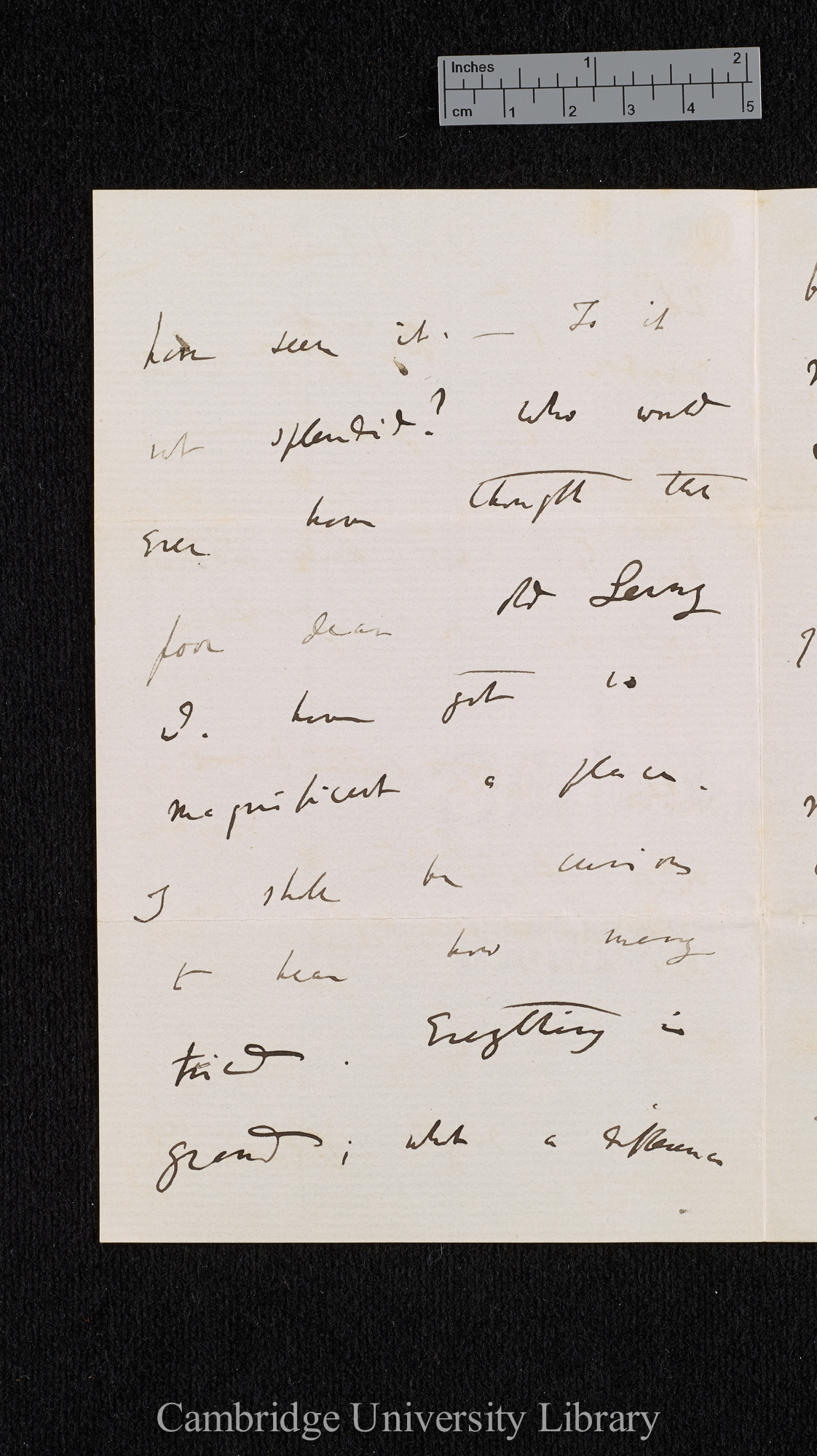 Charles Robert Darwin to Sir Horace Darwin