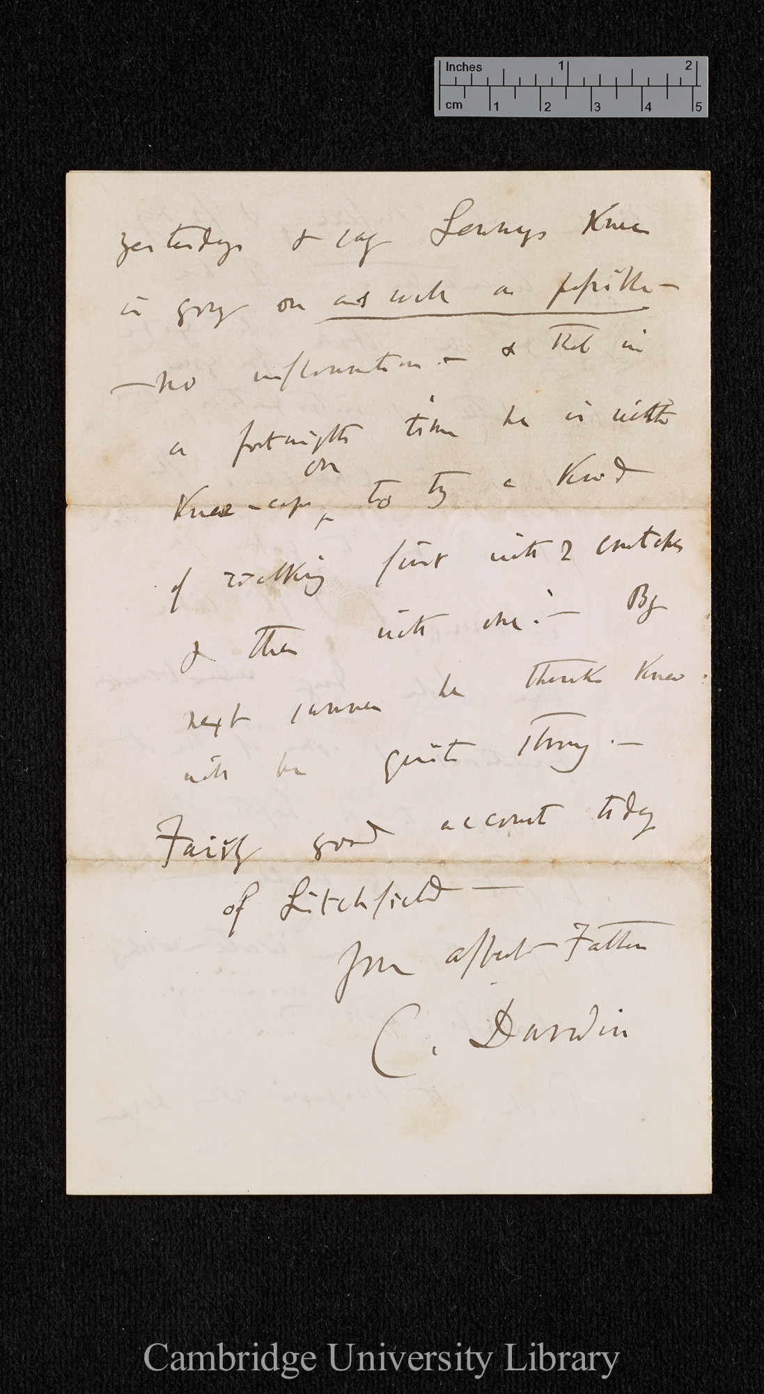 Charles Robert Darwin to Sir Horace Darwin