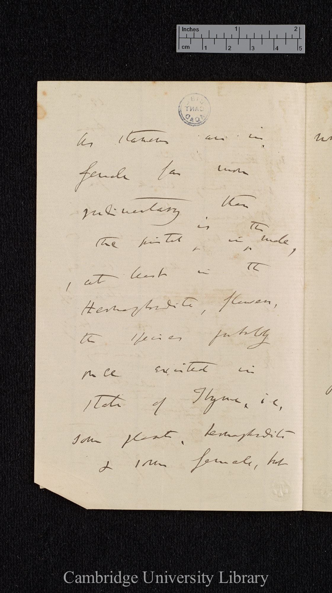 Charles Robert Darwin to William Erasmus Darwin