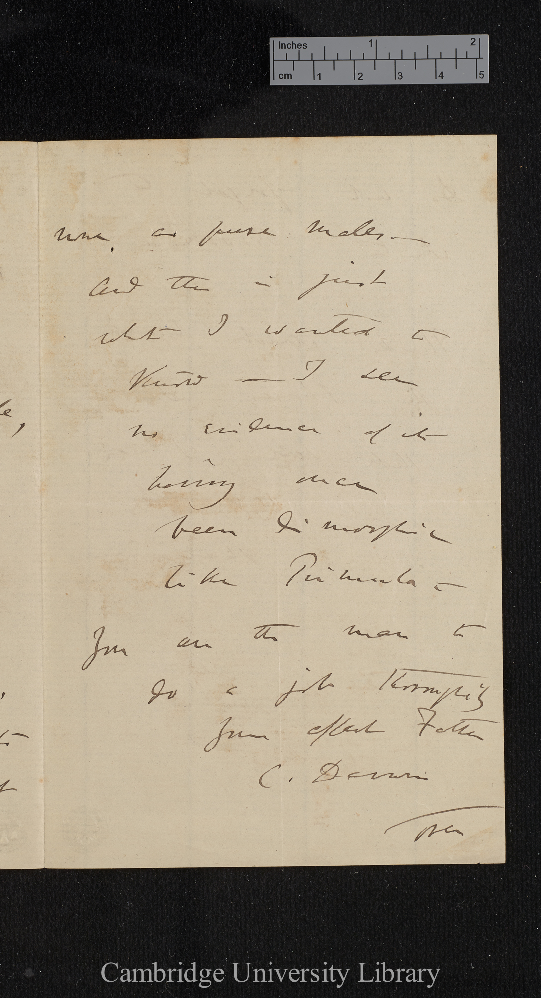 Charles Robert Darwin to William Erasmus Darwin