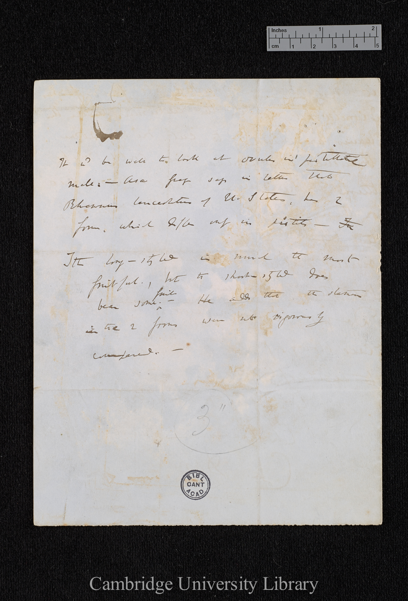 Charles Robert Darwin to William Erasmus Darwin