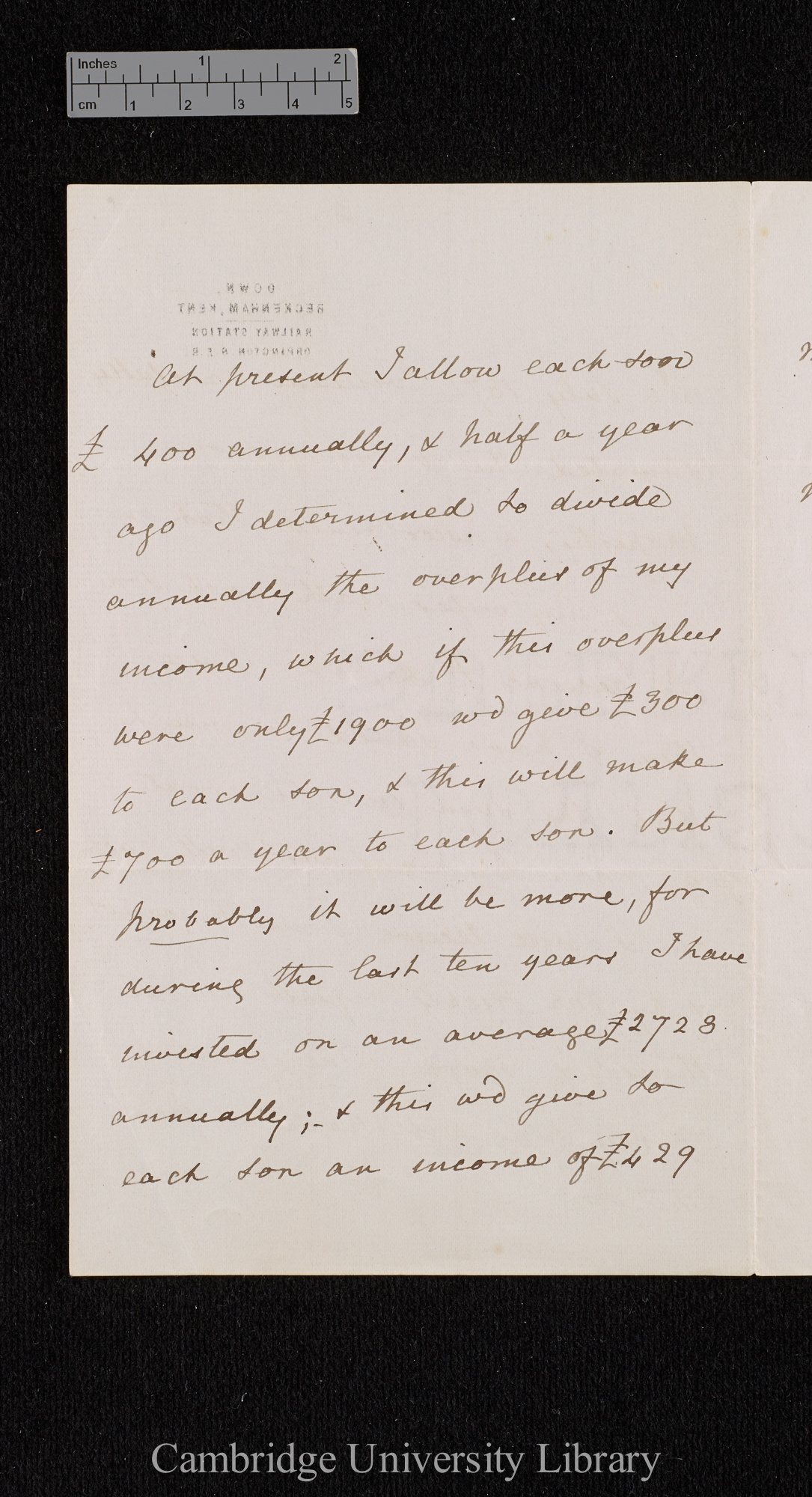 Charles Robert Darwin to Thomas Henry Farrer