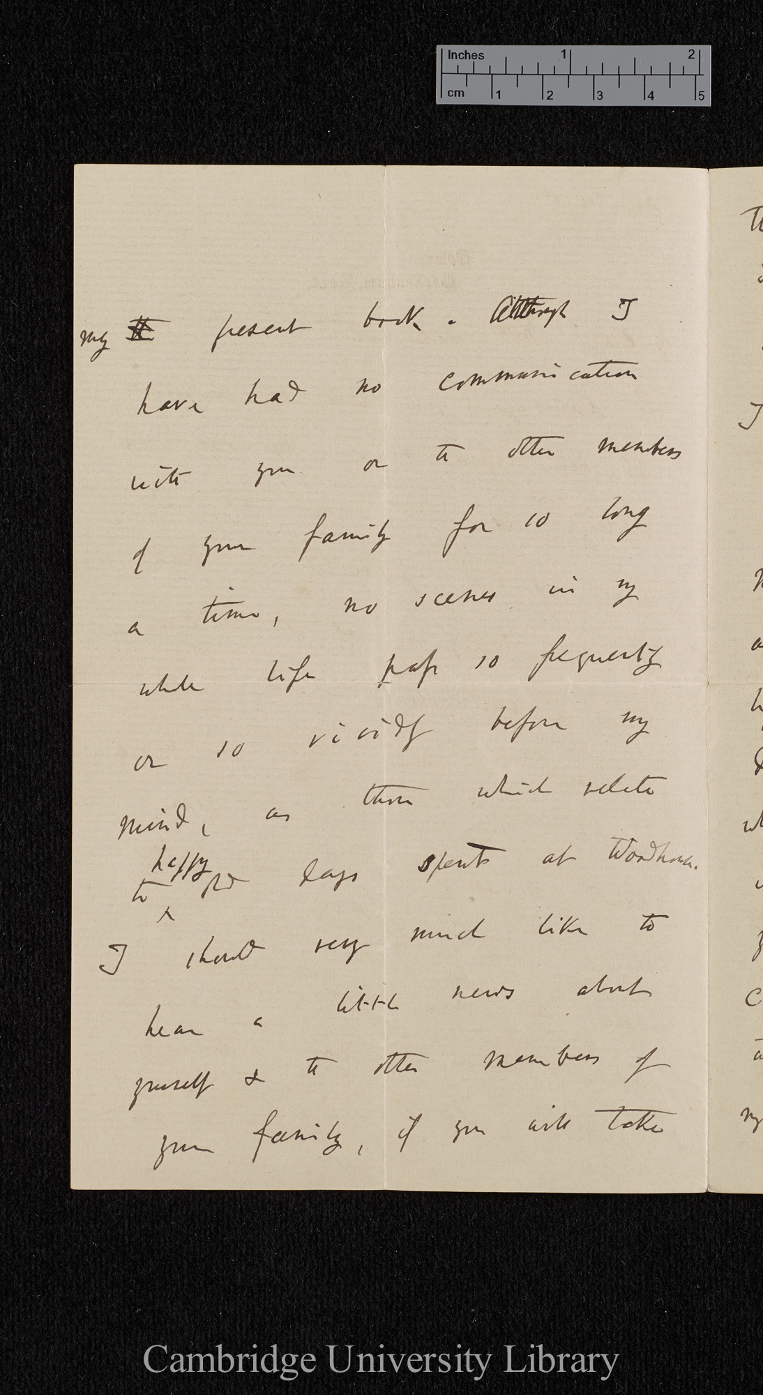 Charles Robert Darwin to Haliburton S H once Williams née Owen