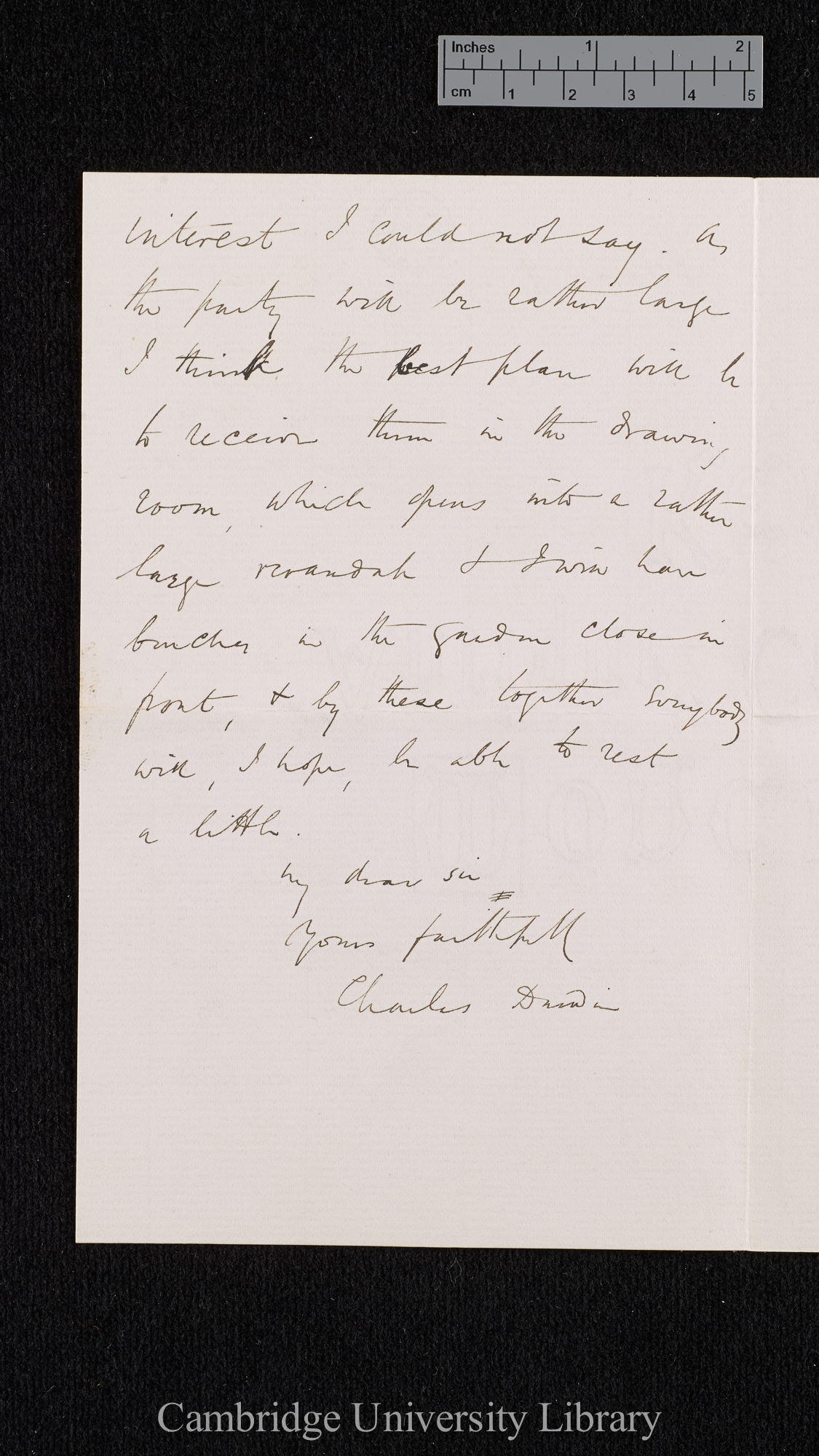 Charles Robert Darwin to [H W Jackson]