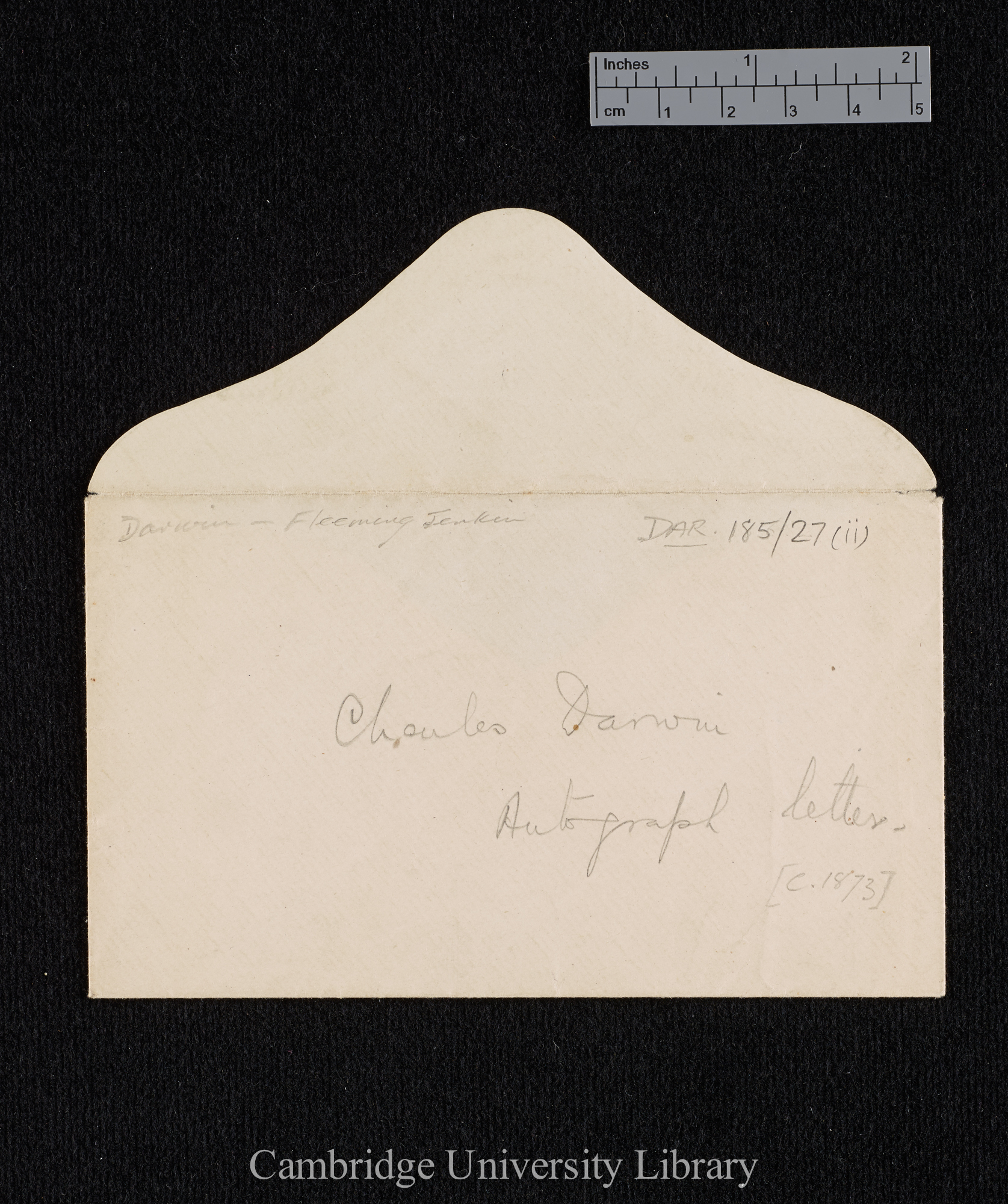 Charles Robert Darwin to (Henry Charles) Fleeming Jenkin [envelope]