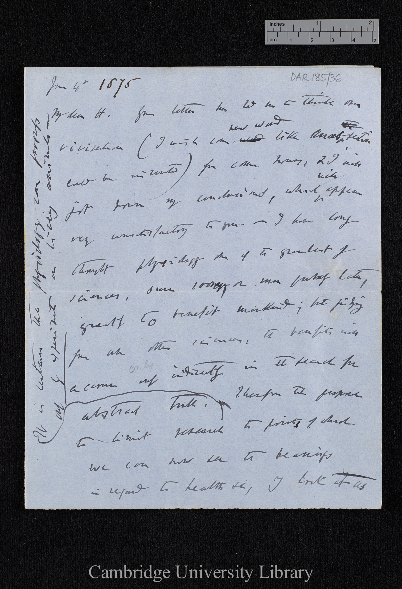 Charles Robert Darwin to Henrietta Emma Litchfield née Darwin