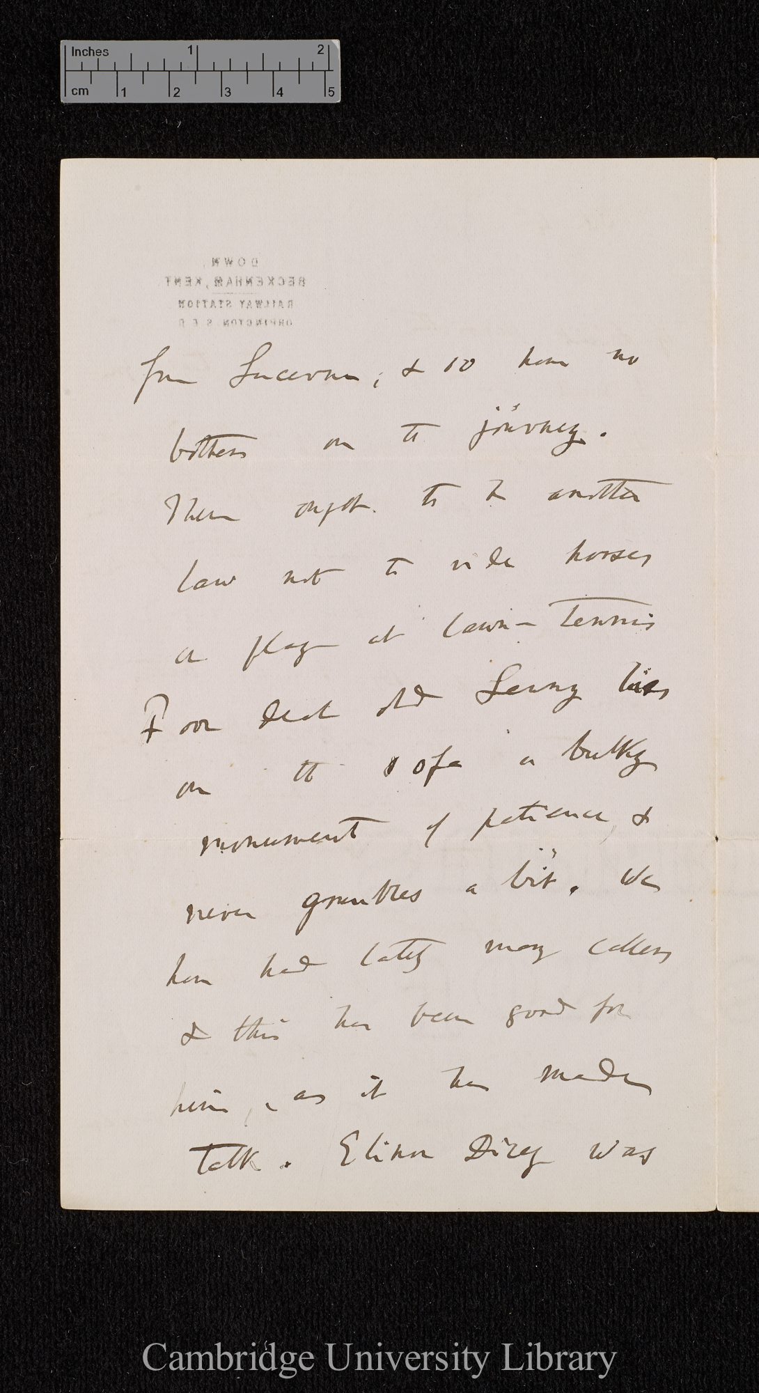 Charles Robert Darwin to Henrietta Emma Litchfield née Darwin