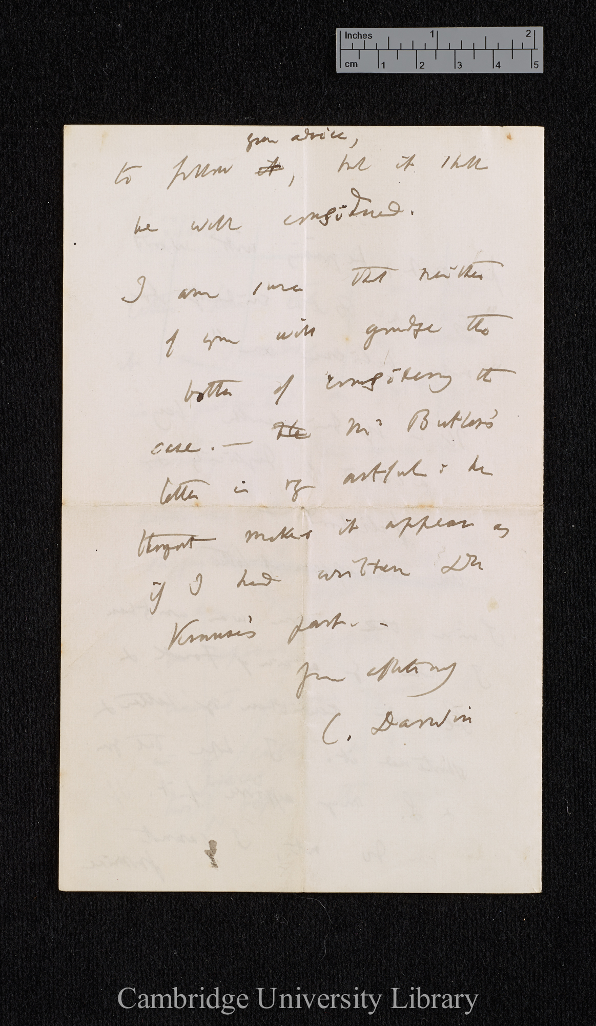 Charles Robert Darwin to Henrietta Emma Litchfield née Darwin