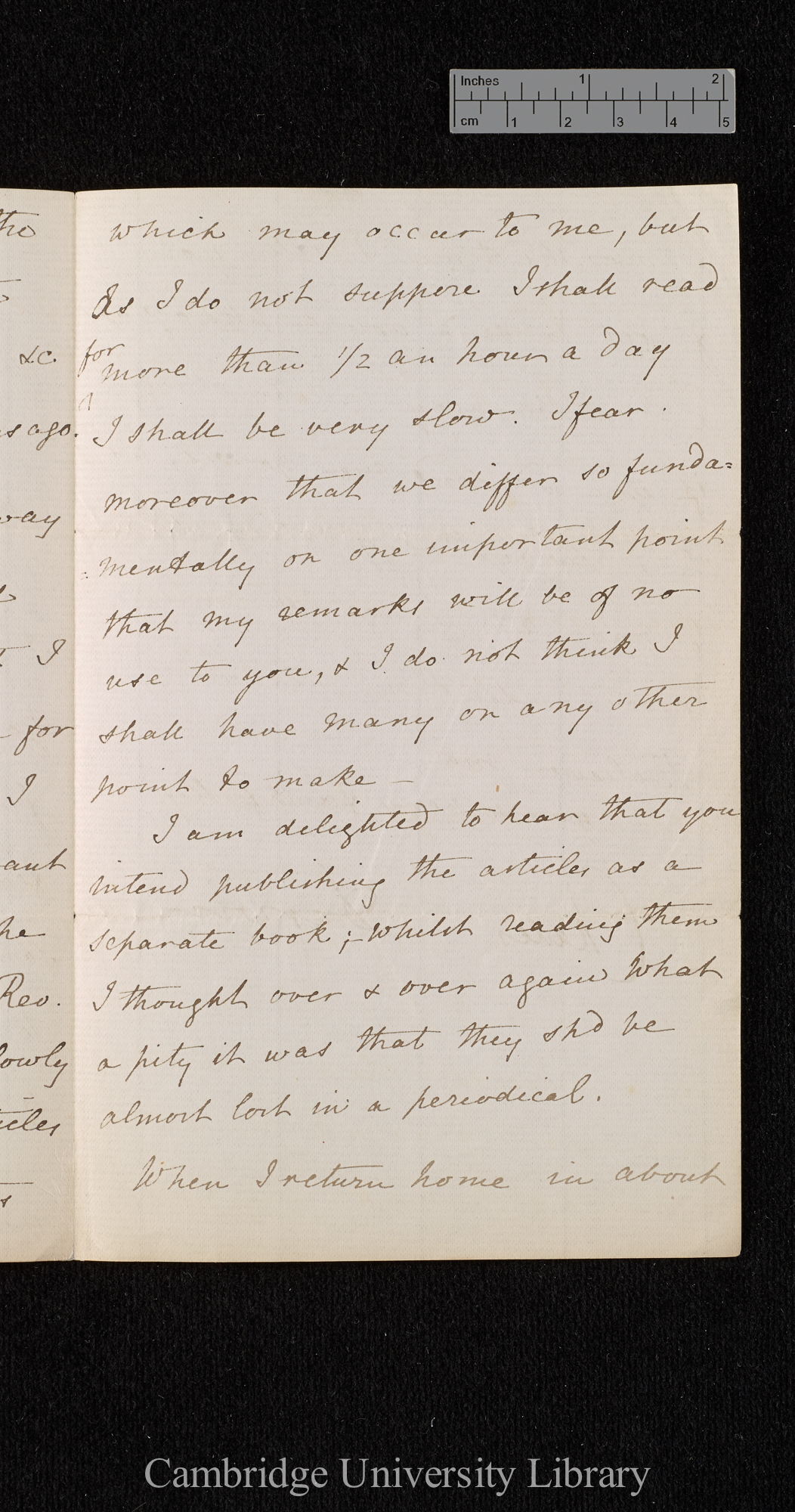 Charles Robert Darwin to George Henry Lewes