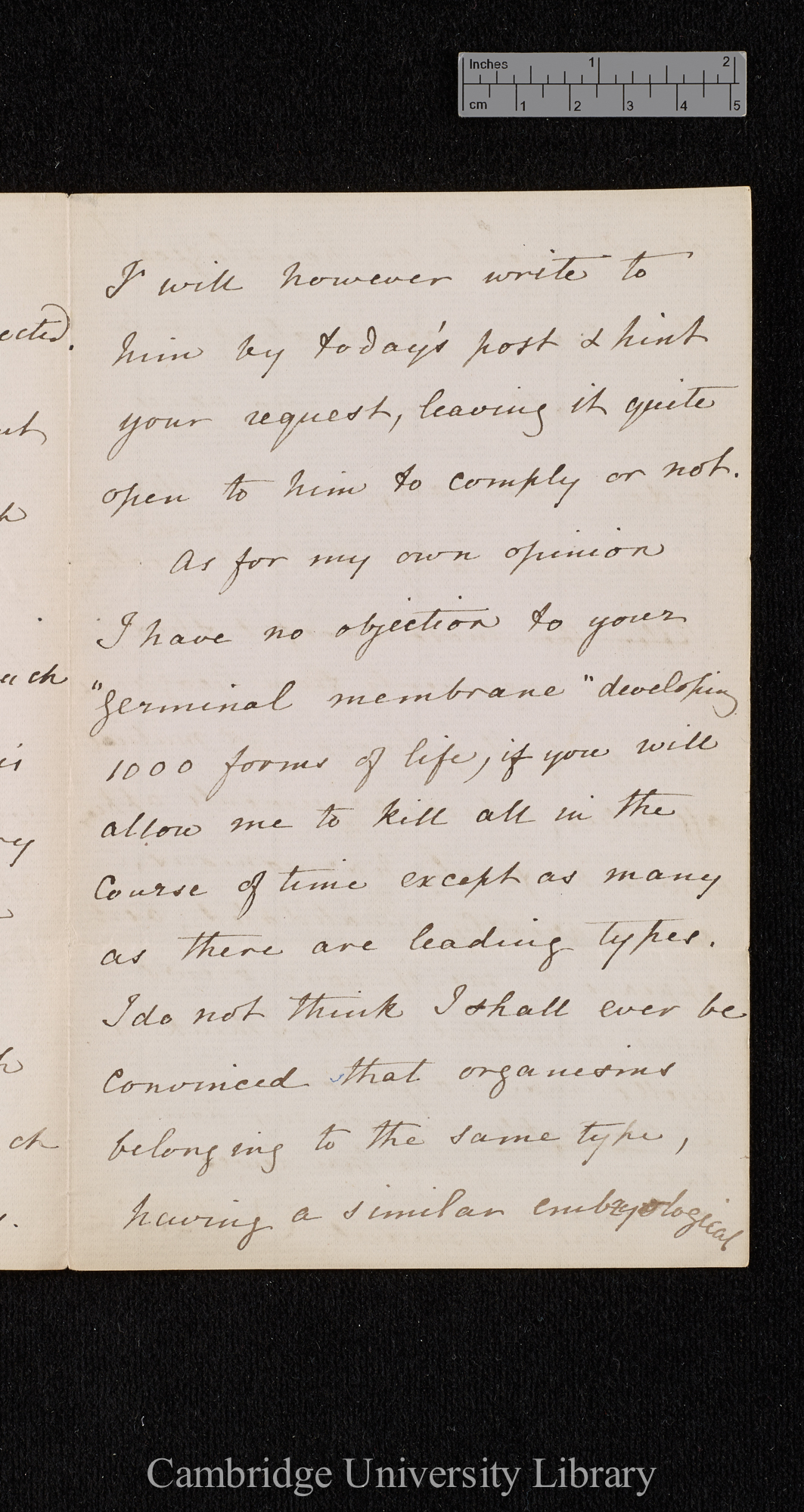 Charles Robert Darwin to George Henry Lewes