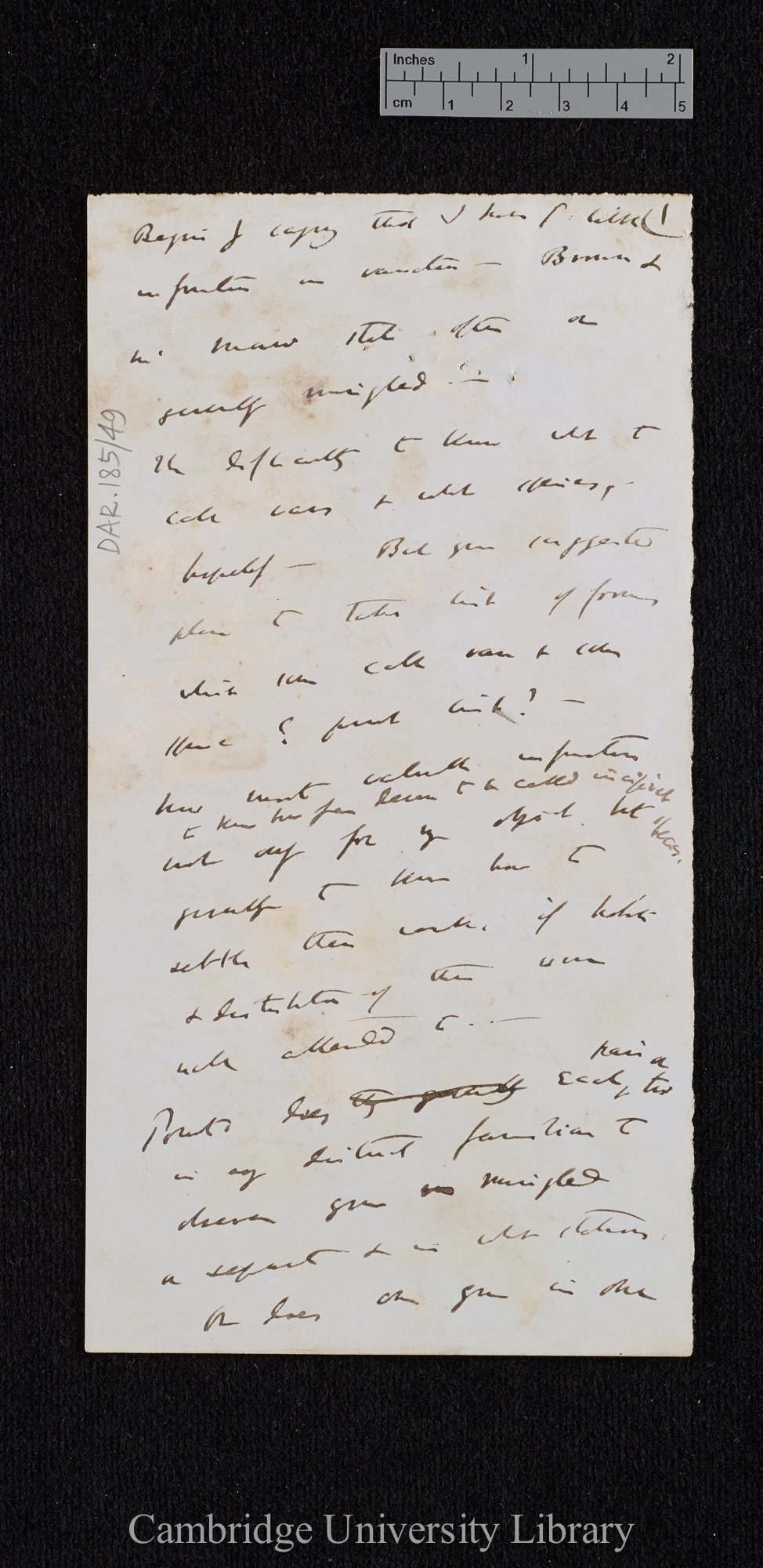 Charles Robert Darwin to [Hewett Cottrell Watson]