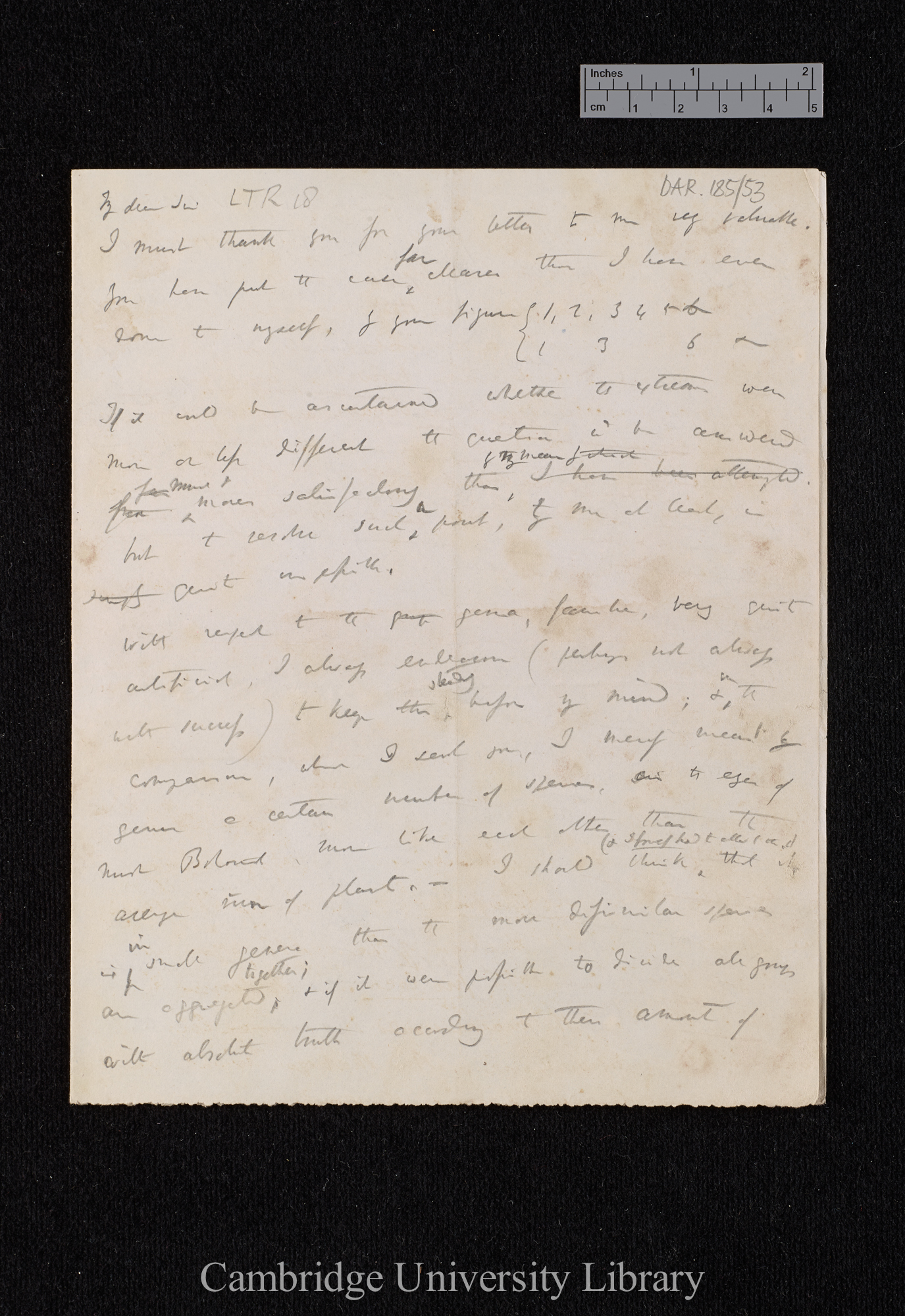 Charles Robert Darwin to Hewett Cottrell Watson