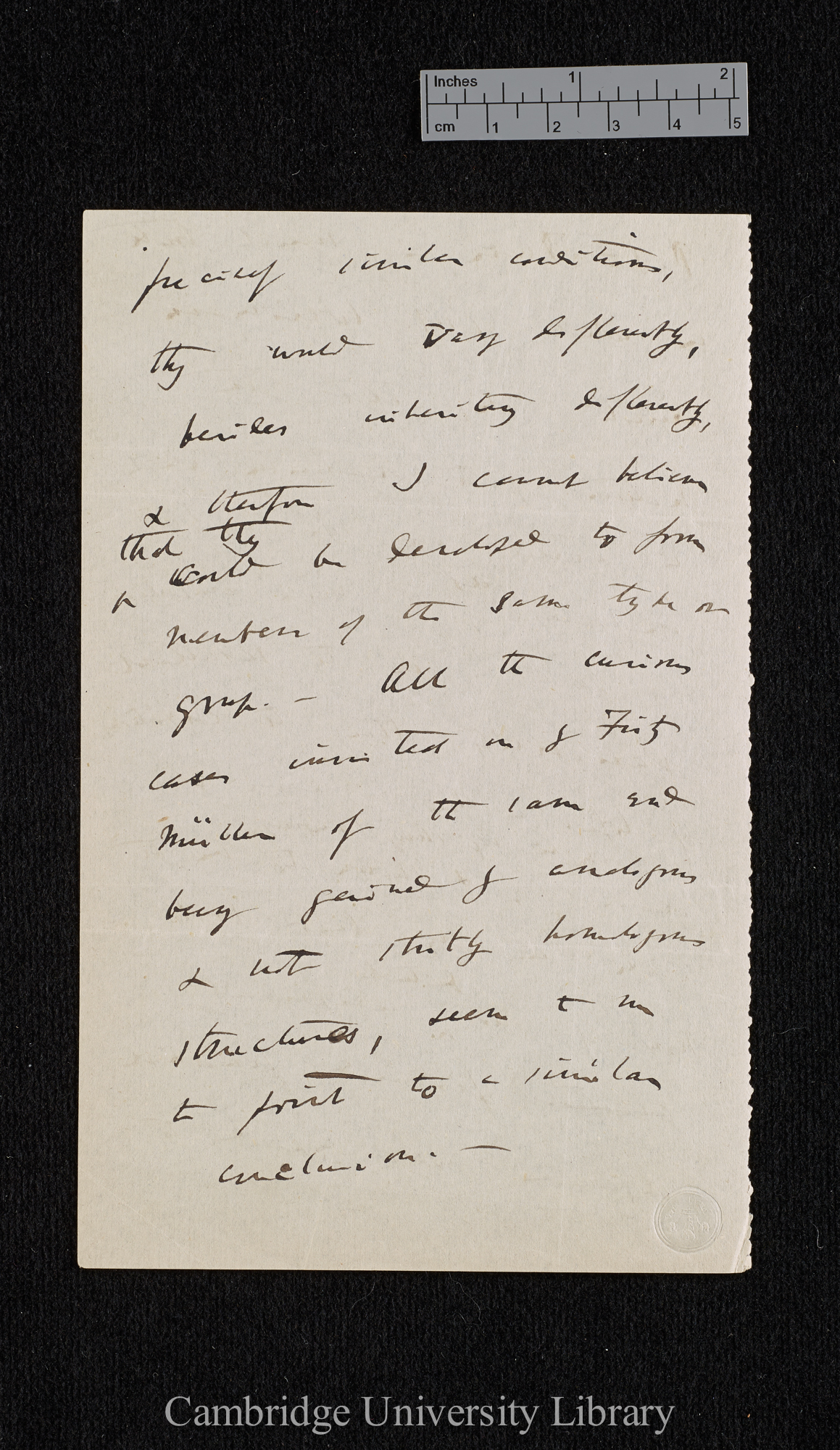 Charles Robert Darwin to [George Henry Lewes]