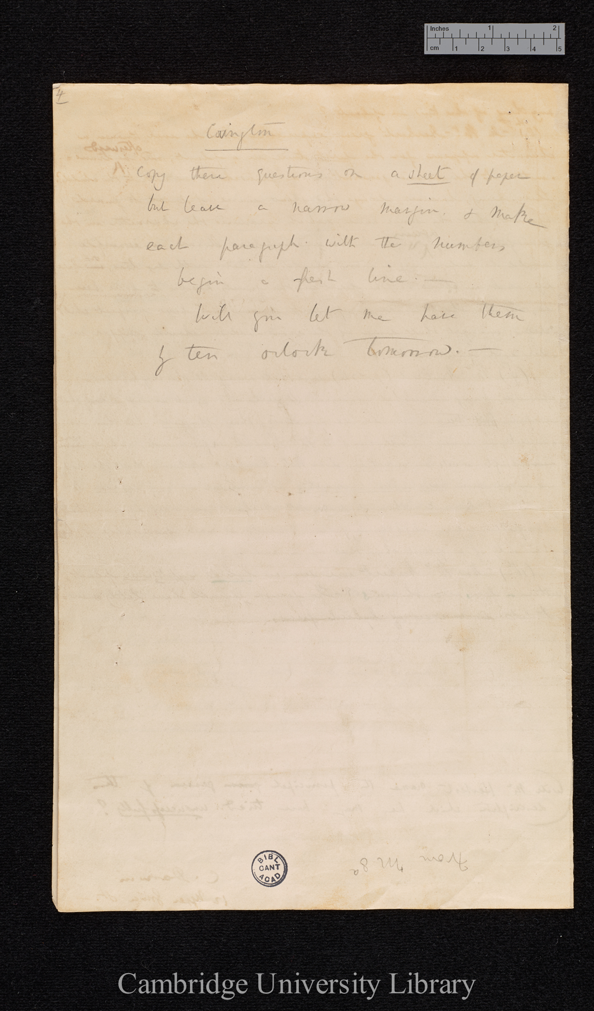 Charles Robert Darwin to William Herbert