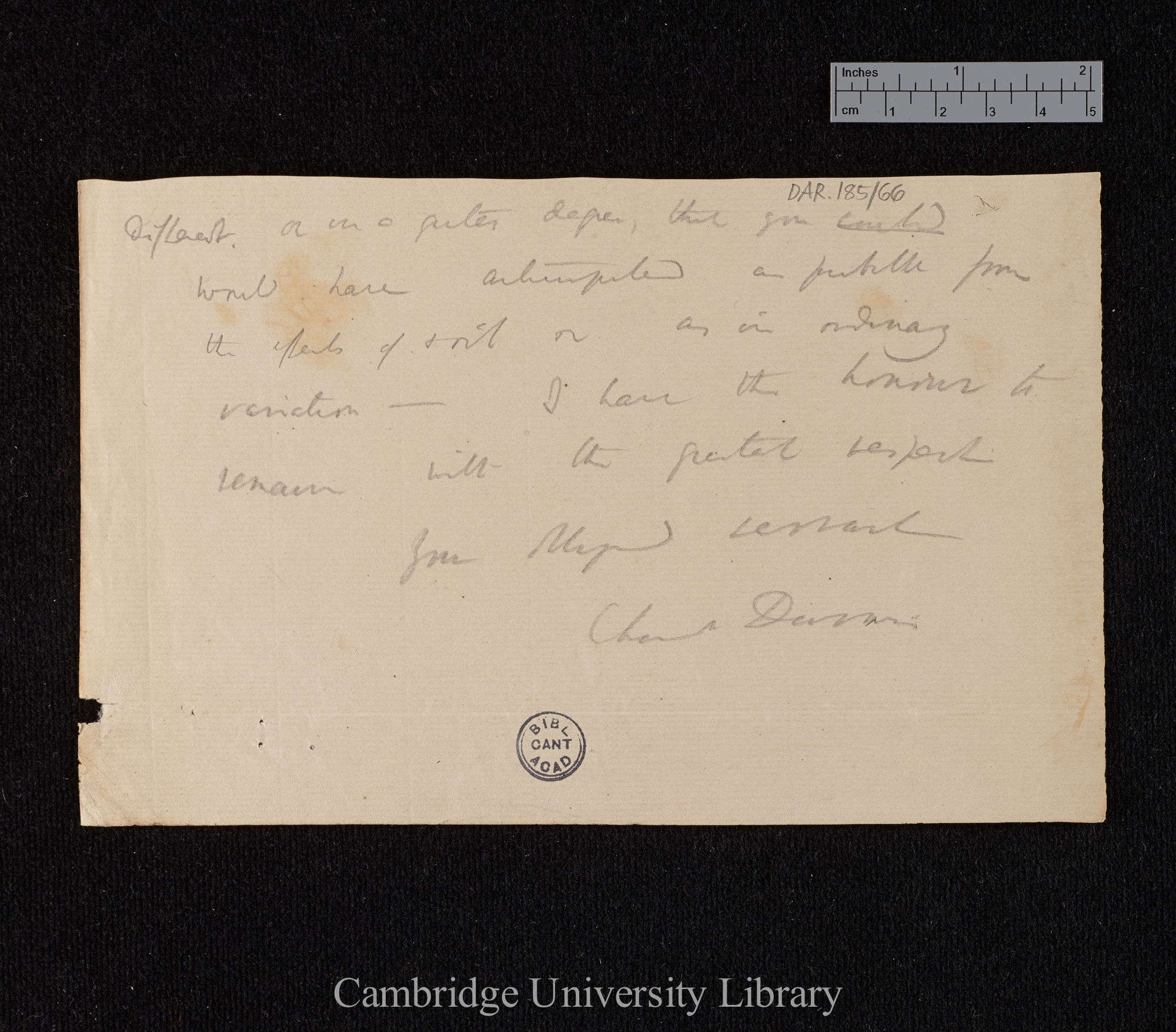 Charles Robert Darwin to William Herbert