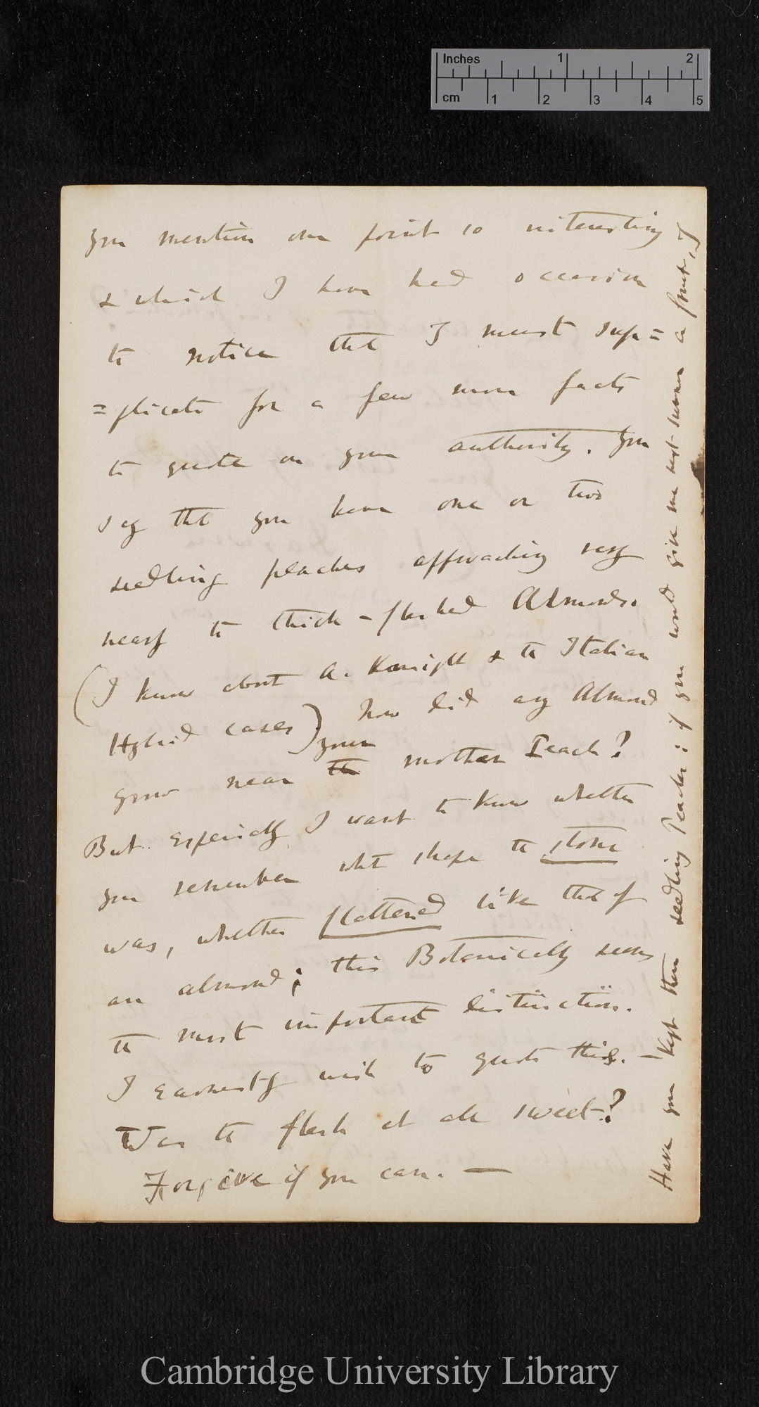 Charles Robert Darwin to [Thomas Rivers]