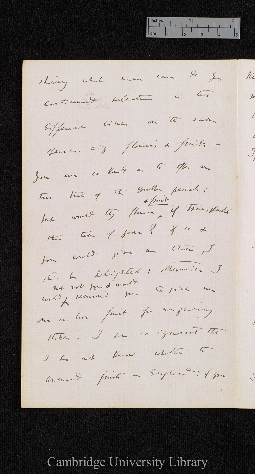 Charles Robert Darwin to [Thomas Rivers]