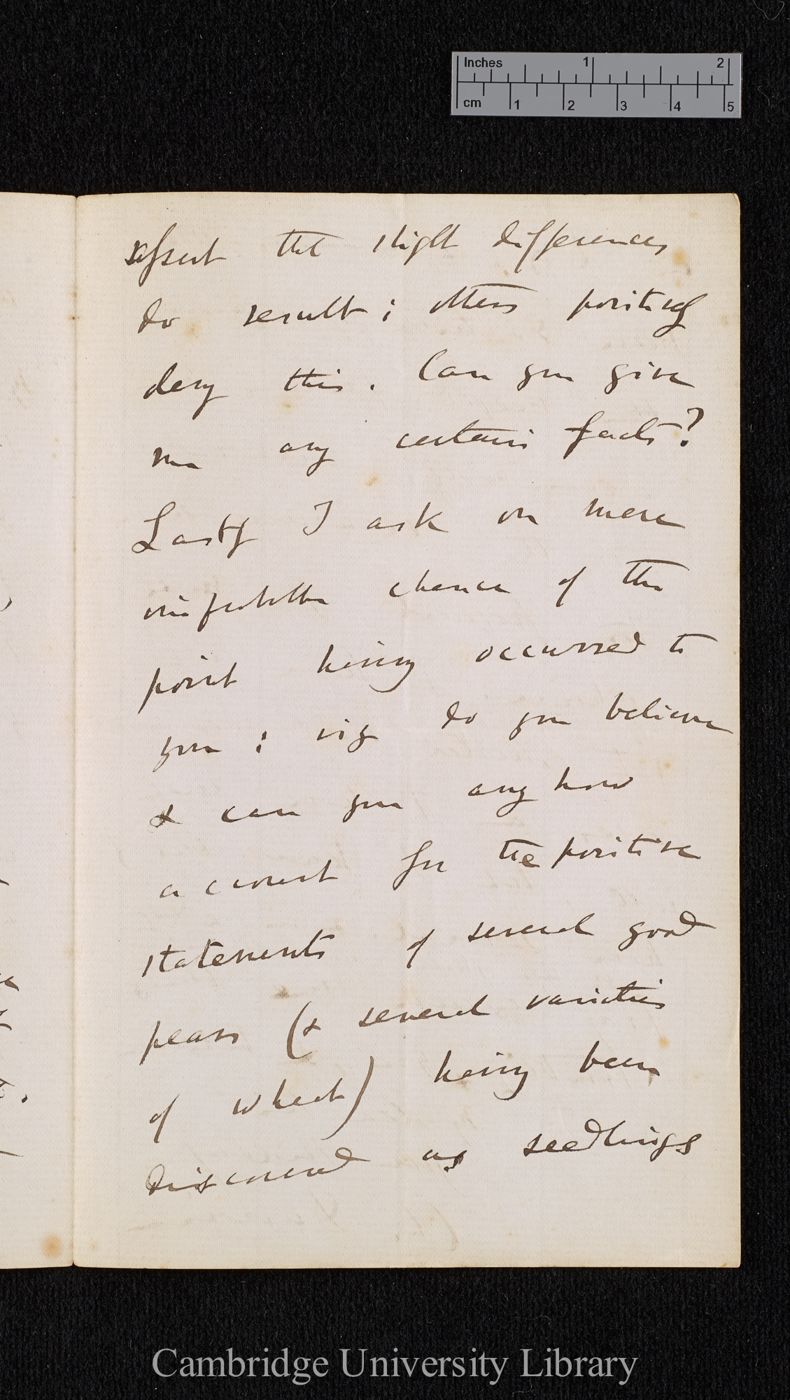 Charles Robert Darwin to [Thomas Rivers]