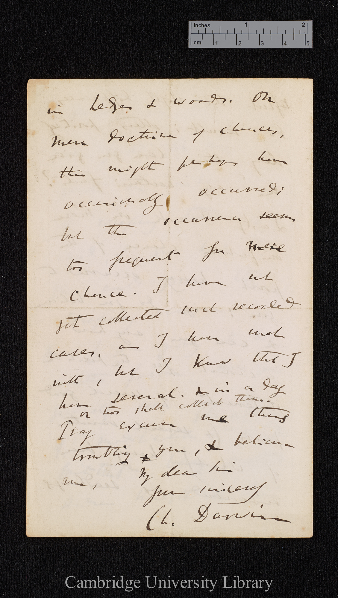 Charles Robert Darwin to [Thomas Rivers]