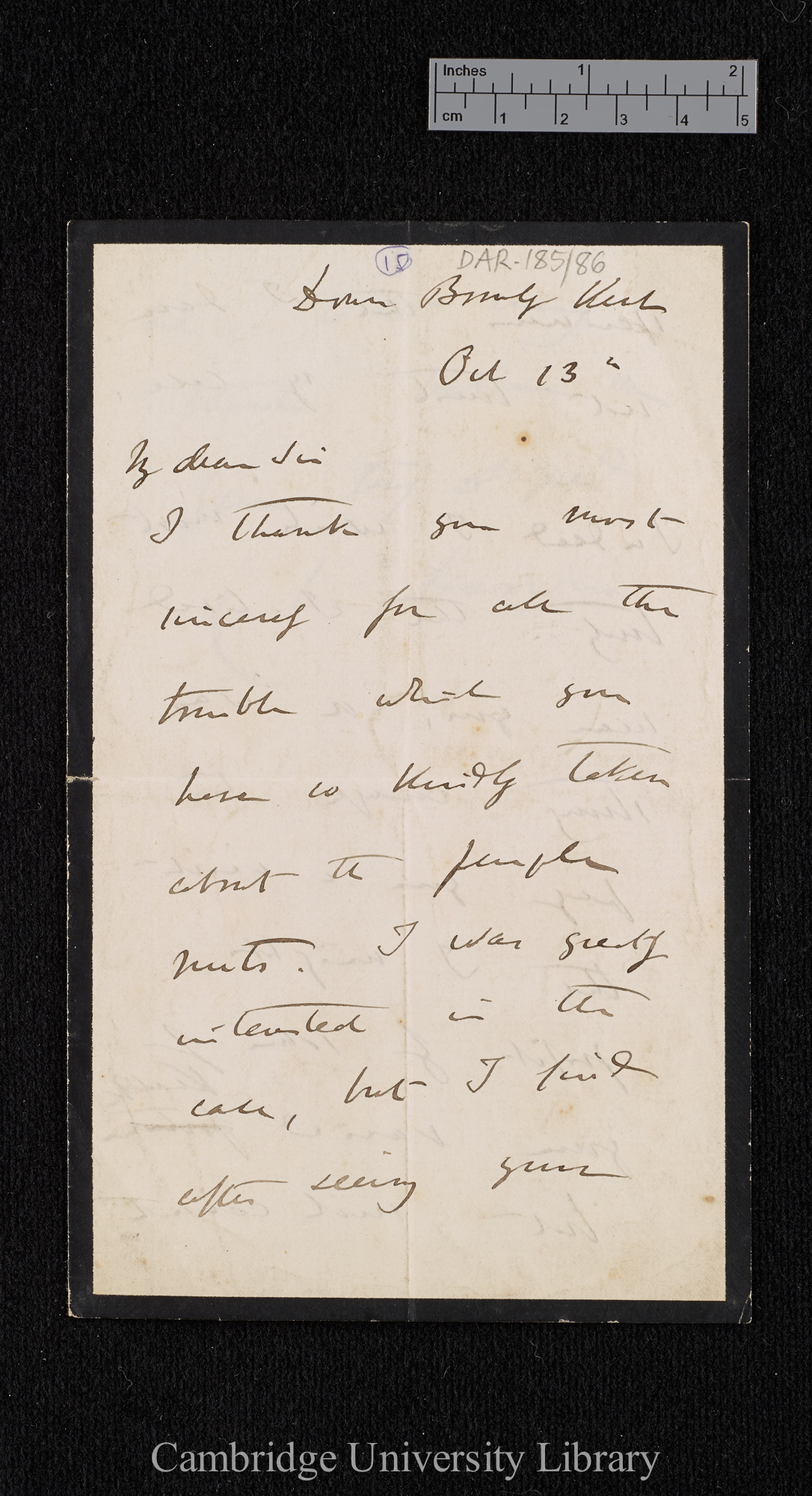 Charles Robert Darwin to [Thomas Rivers]