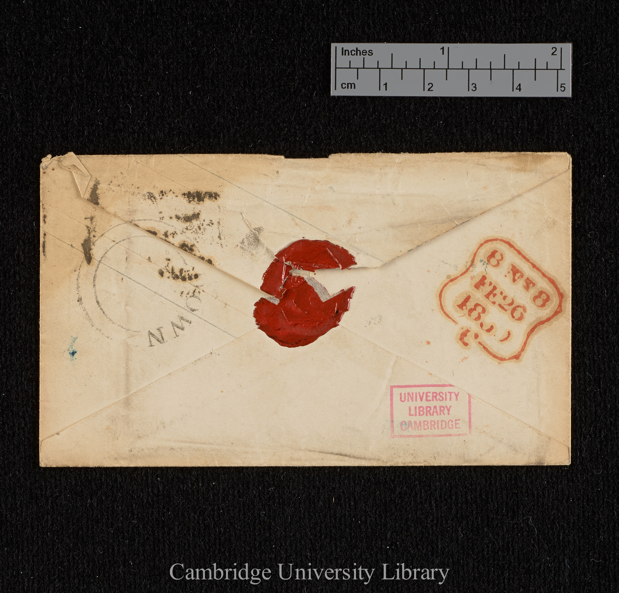 Charles Robert Darwin to James Scott Bowerbank [envelope]